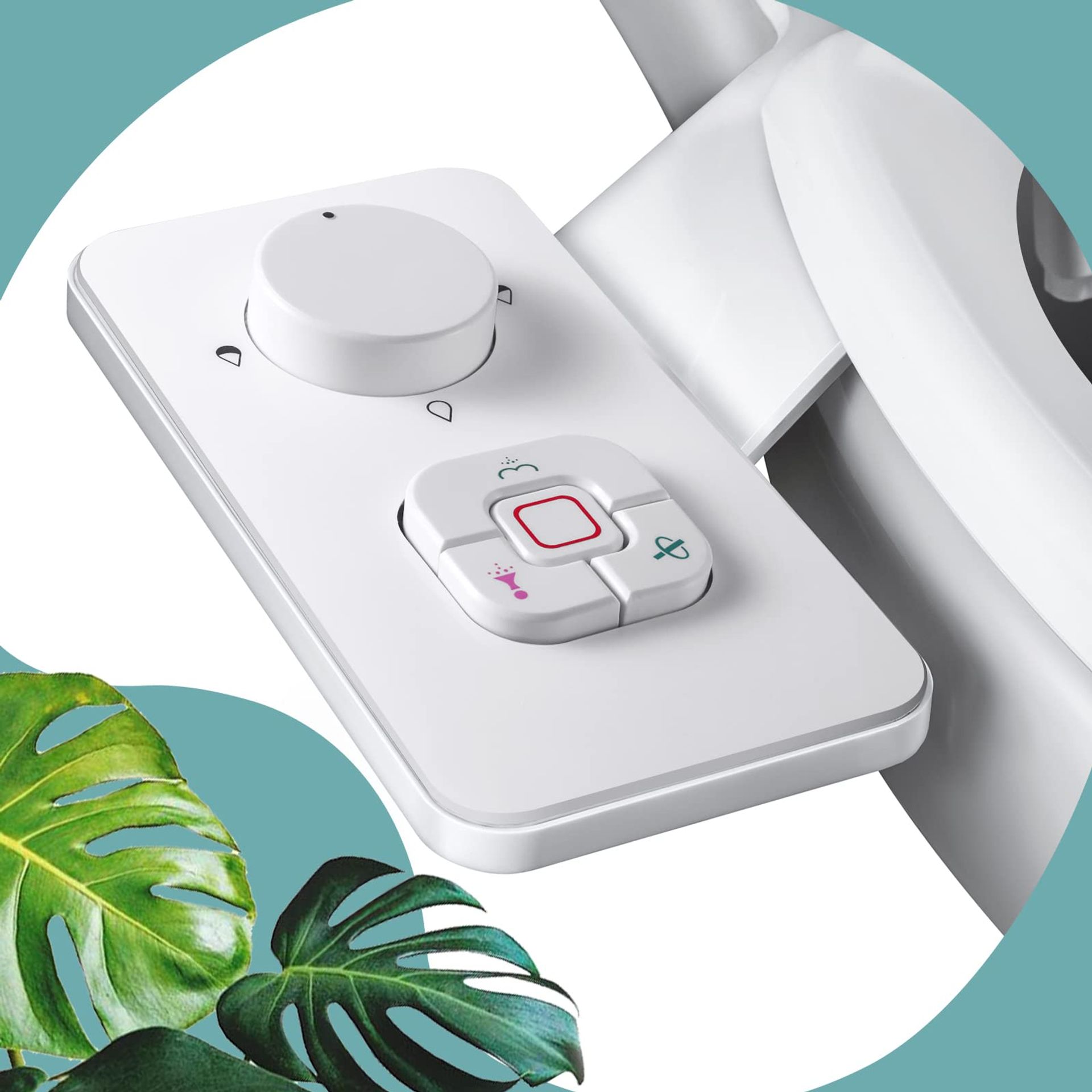 Ultra-Slim Bidet Attachment for Toilet Non-Electric Self-Cleaning Dual Nozzles Adjustable Water Pressure - White