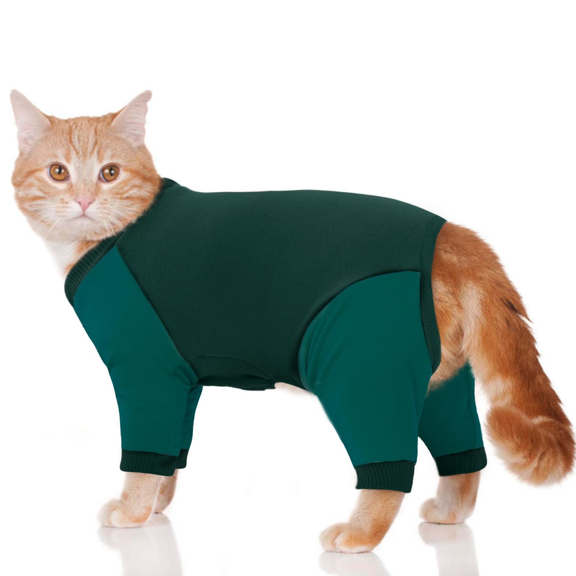 Cosy Sphynx Cat Clothes, Sticky Hair-Free Sweater, Turtleneck Jumpsuit for Hairless Cats