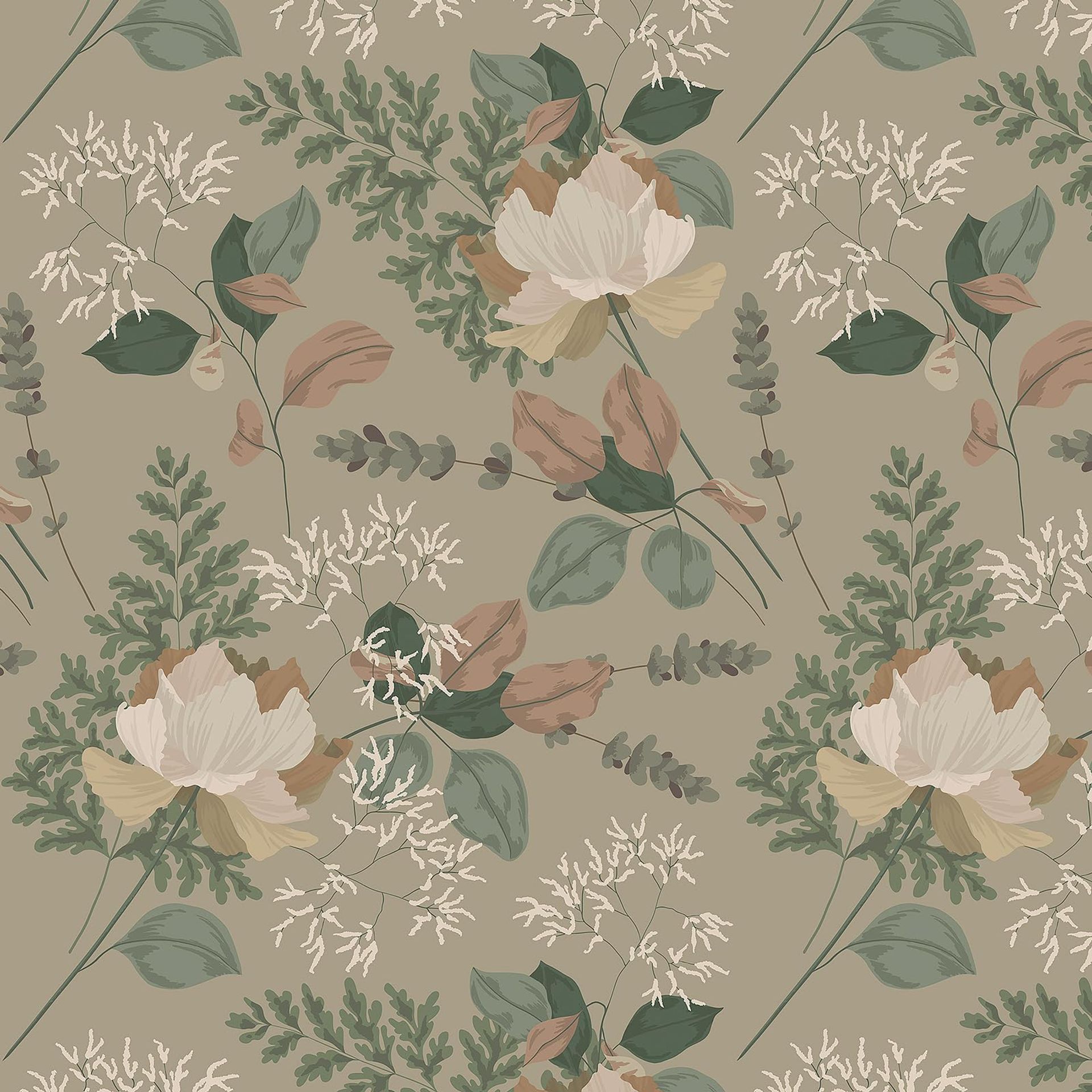 Vintage Floral Self Adhesive Wallpaper 41CM x 5M - Waterproof, Peel & Stick, Renter Friendly Décor