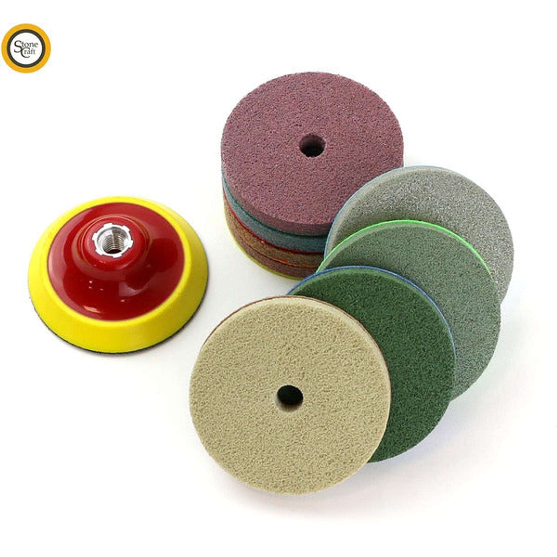 25-teiliges Diamant-Polierpads Set 4 Zoll – Nass/ Produktbild-Vorschau 2