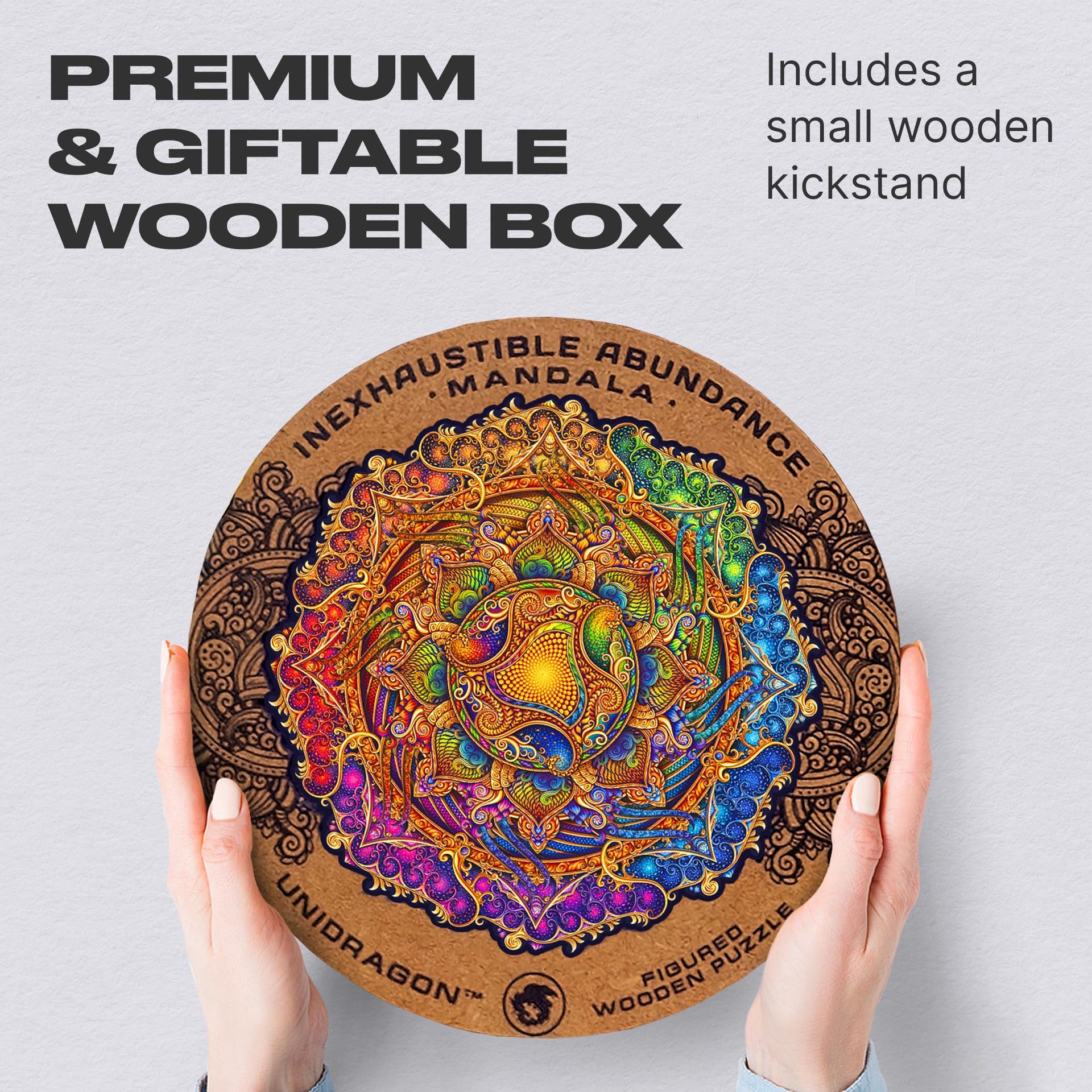 Original Wooden Jigsaw Puzzle Mandala Spiral Incarnation 200pcs – Unique