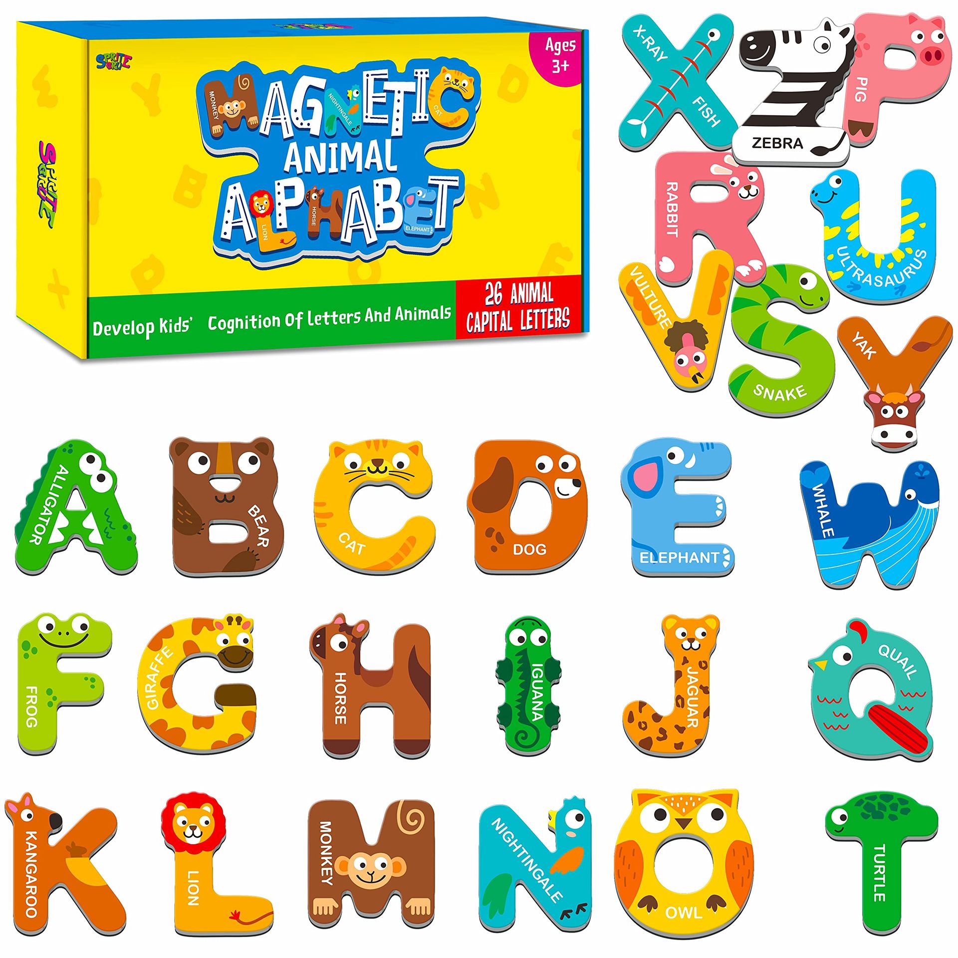 Large Magnetic Alphabet Letters for Kids, Educational ABC Fridge Magnets, Multicolour, 3-5 Years