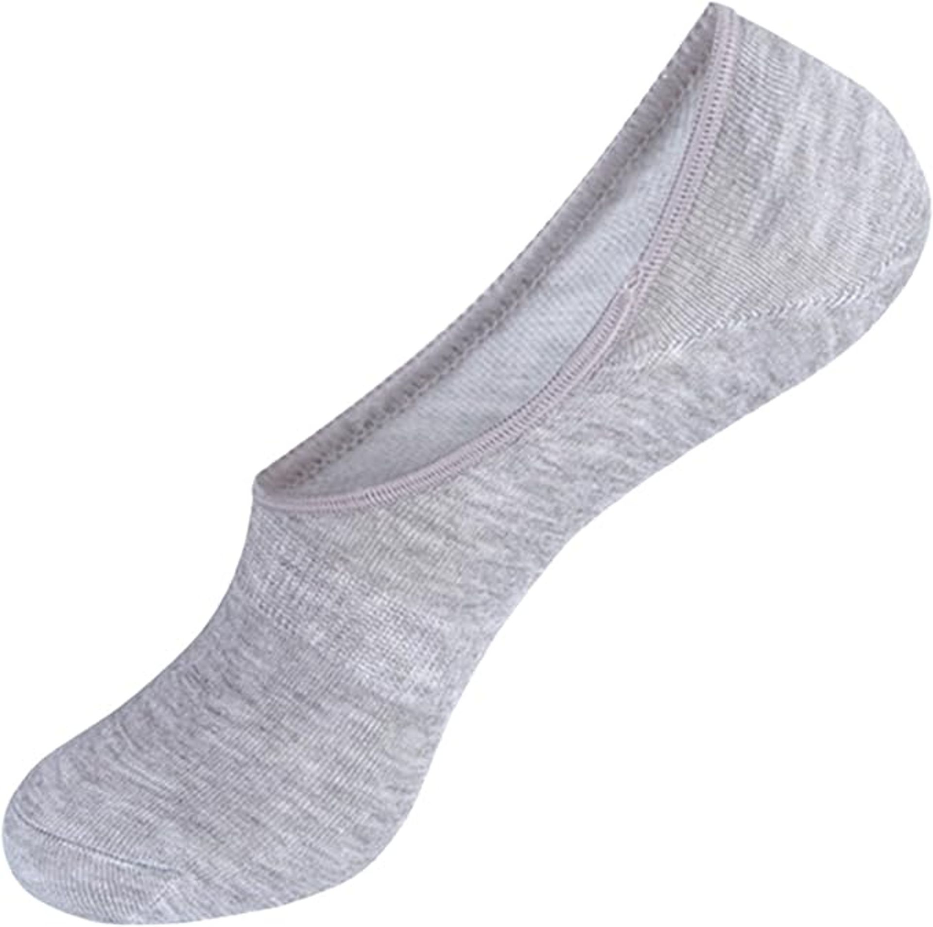 Zeltauto Women's Bamboo No Show Trainer Socks - 6 Pairs, Grey, UK Size 4-6, Low Cut for Sneakers & Loafers