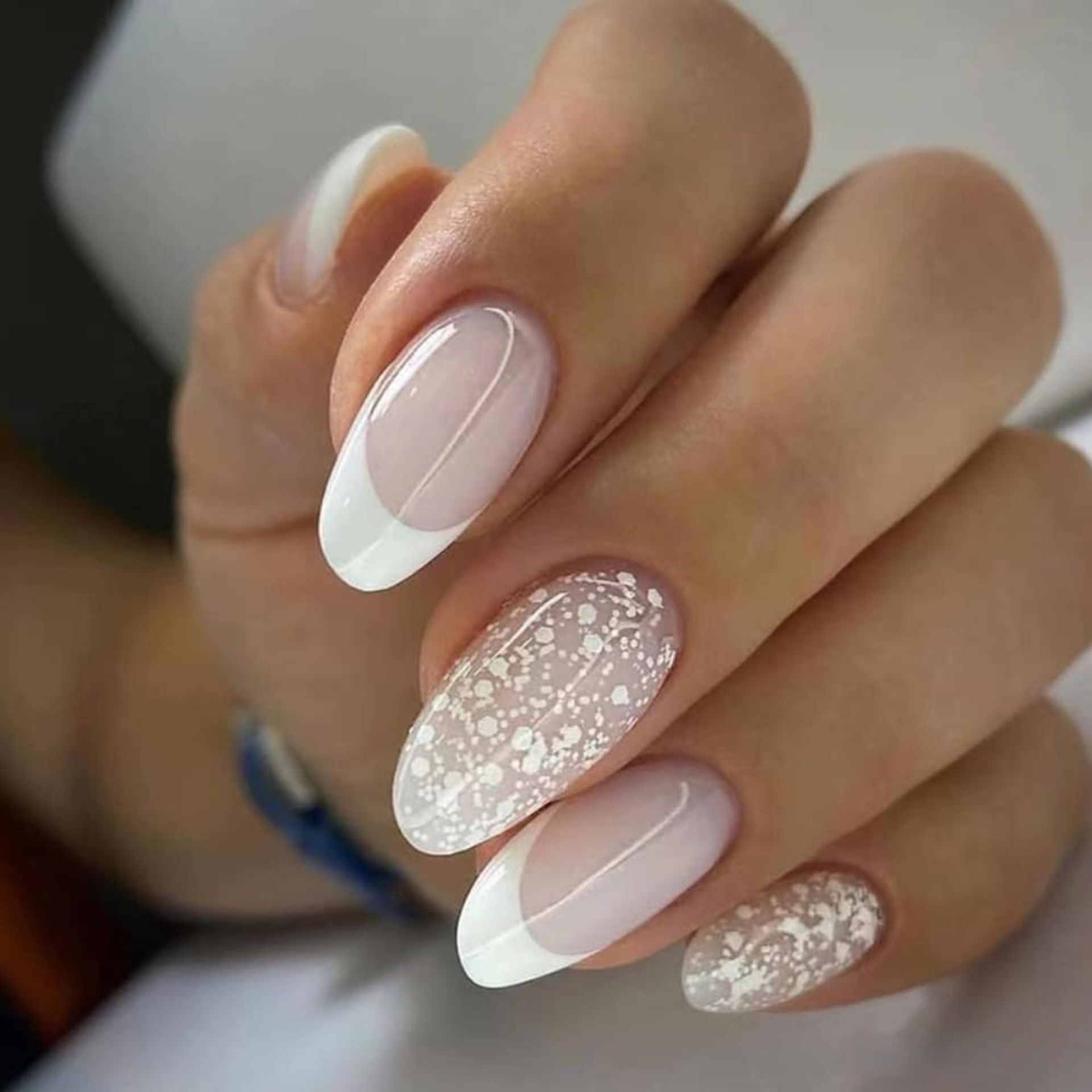 24Pcs Glossy Long Ballerina Coffin Press-On Nails - Acrylic Stick-On with Glue for Women & Girls (Spots)