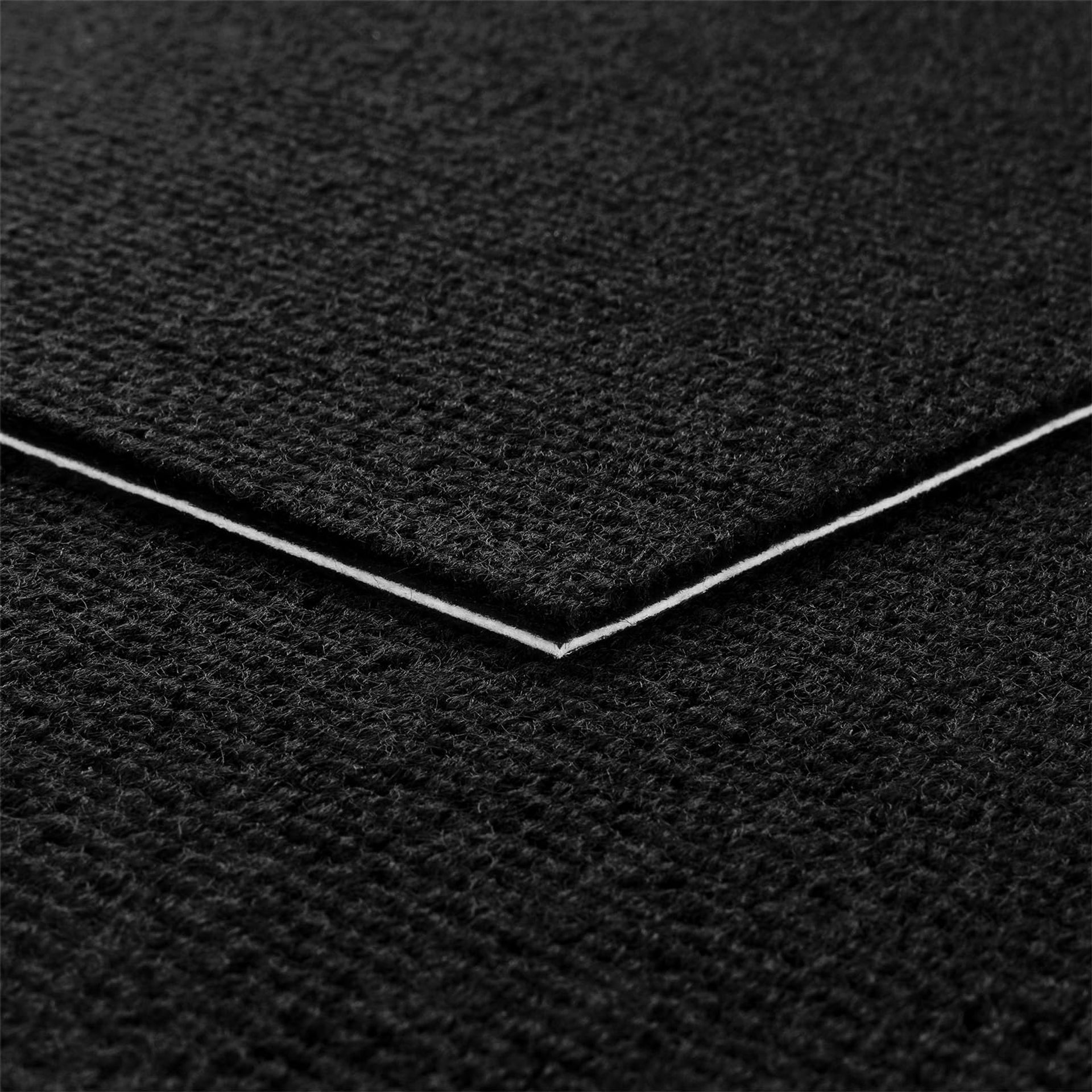 Self Adhesive Carpet Floor Tiles Non-Slip Washable Commercial Heavy Duty - Black 16 Tiles