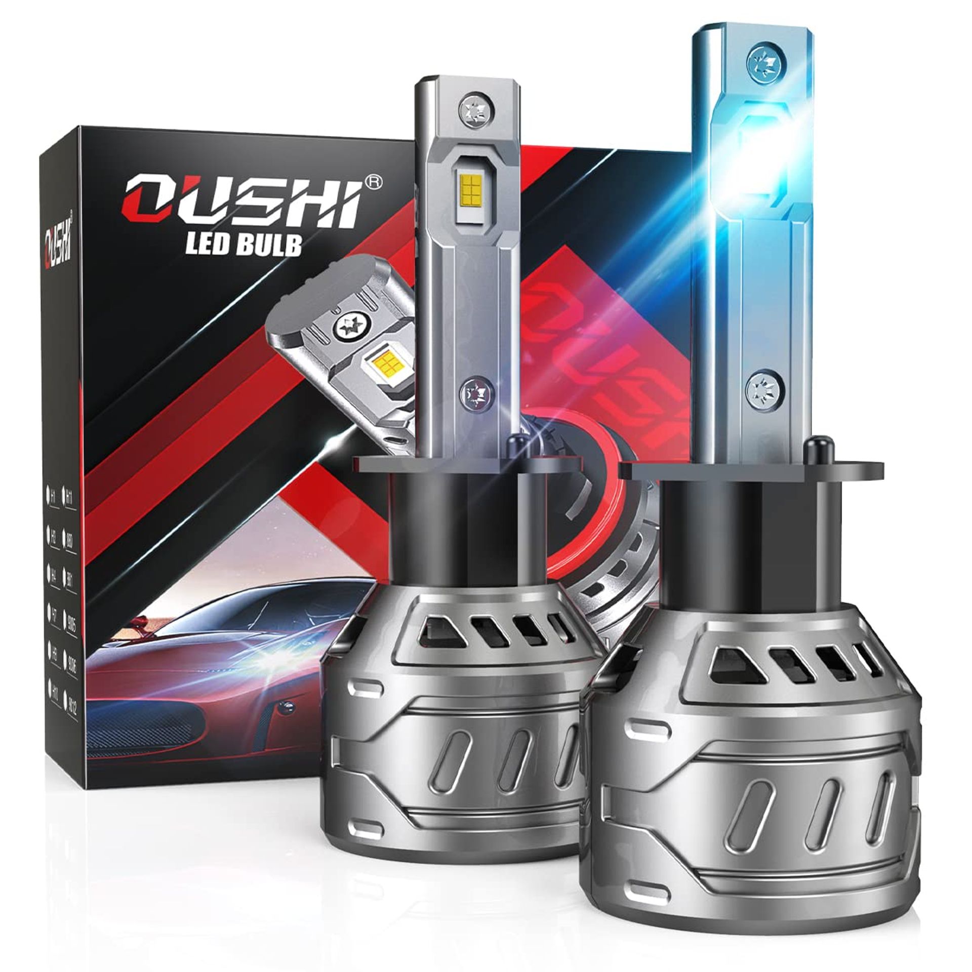 H3 LED Headlight Bulbs 14000LM 70W 6000K Waterproof Mini Conversion Kit - Xenon White H3