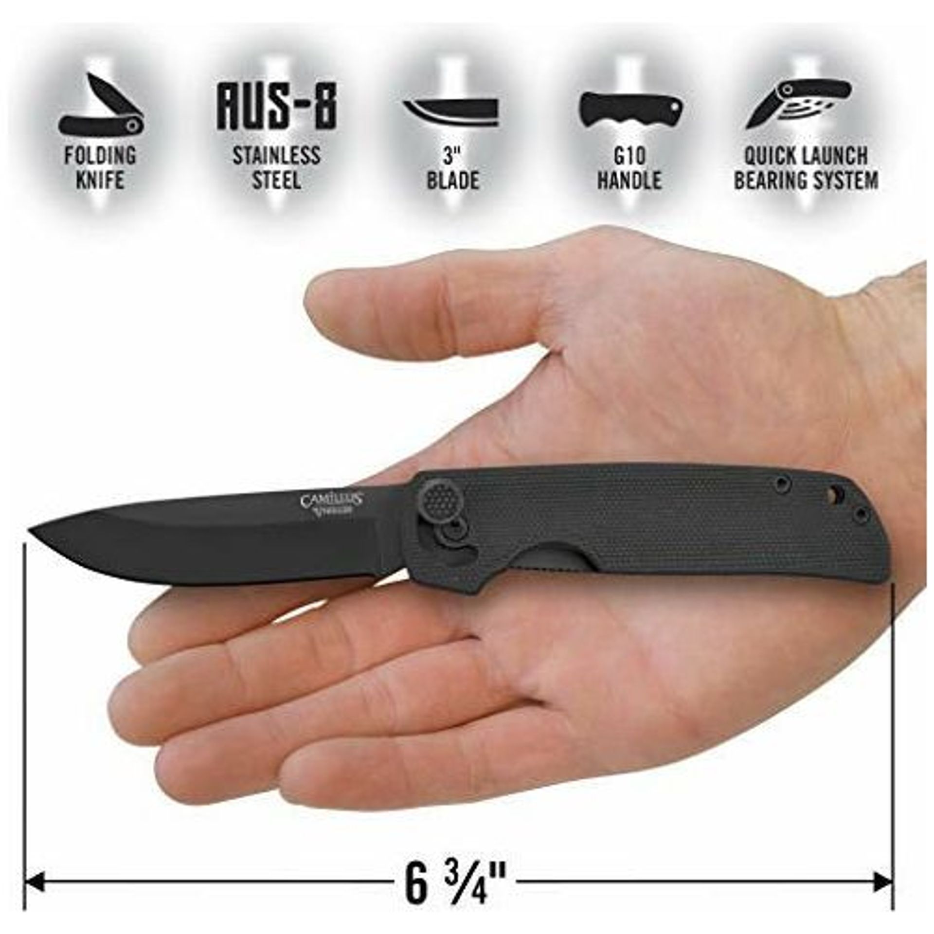 thumbnail image 2 of Camillus Cuda Fishing Titanium Bonded Dehooker - 8.5 Aluminum Alloy - Model 18835 2 of 2