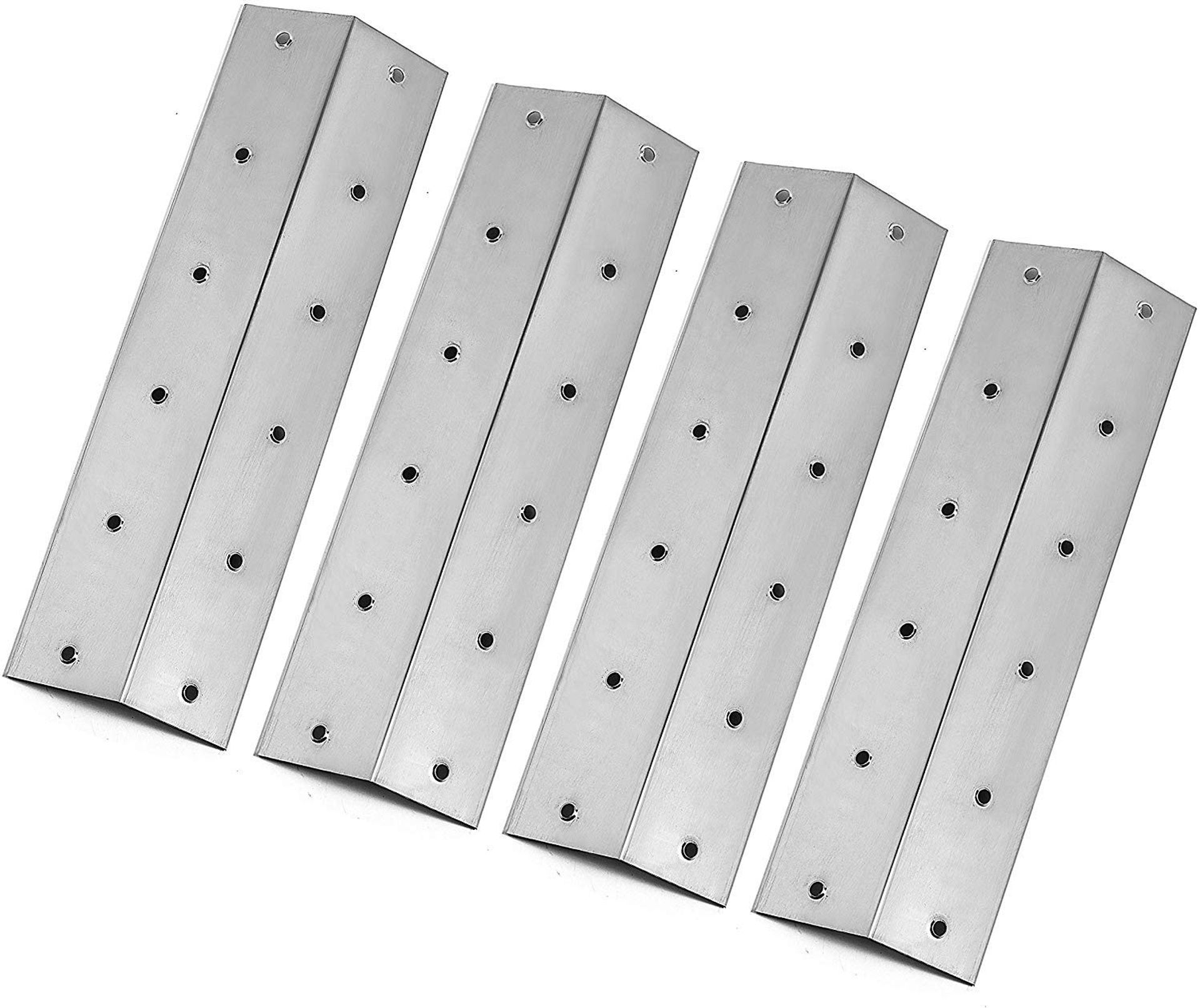 Stainless Steel Heat Plates BBQ Flame Tamers Replacement for Outback Grills 4-Pack - Silver Standard