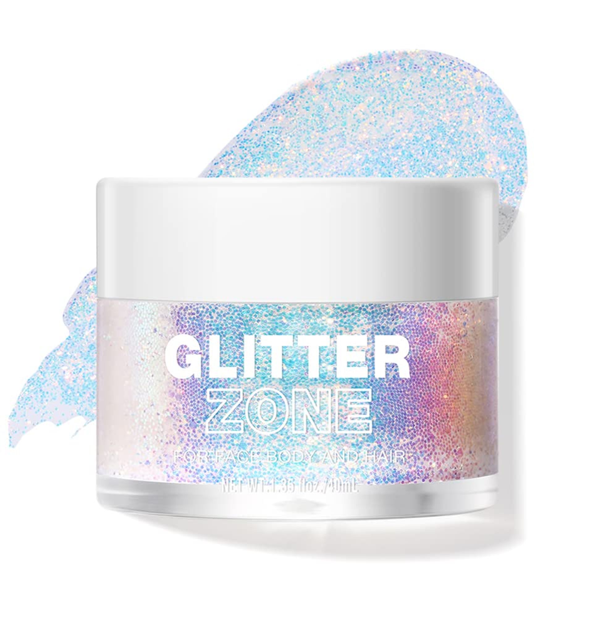 Holographic Body Glitter Gel - Colour Changing, Vegan, Cruelty-Free, Face & Body Shine - 1.35 oz Neon Violet & Sapphire Blue - Valentines