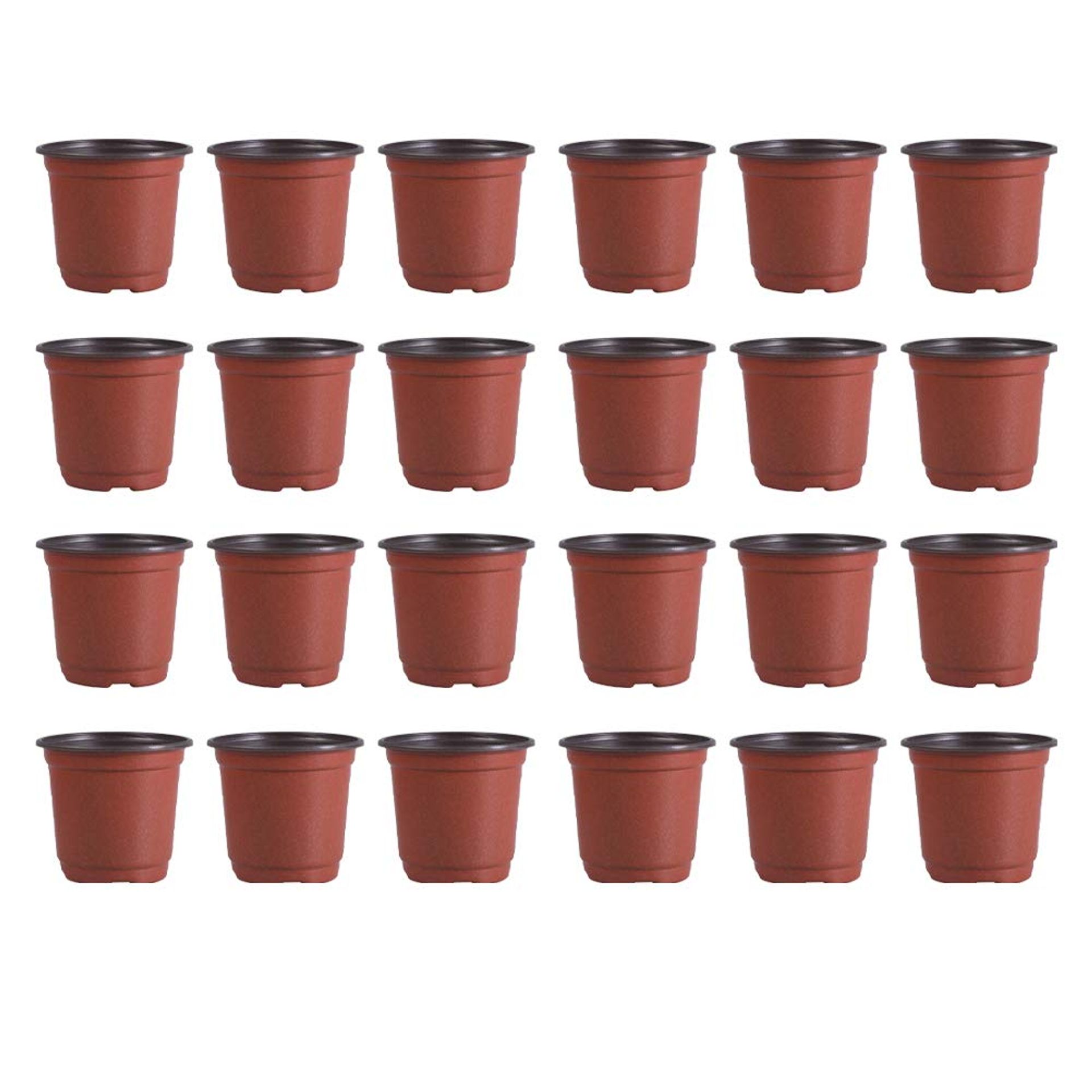 100PCS Plastic Nursery Pots for Seed Starting, Small Flower Plant Containers for Home & Greenhouse (90mm)