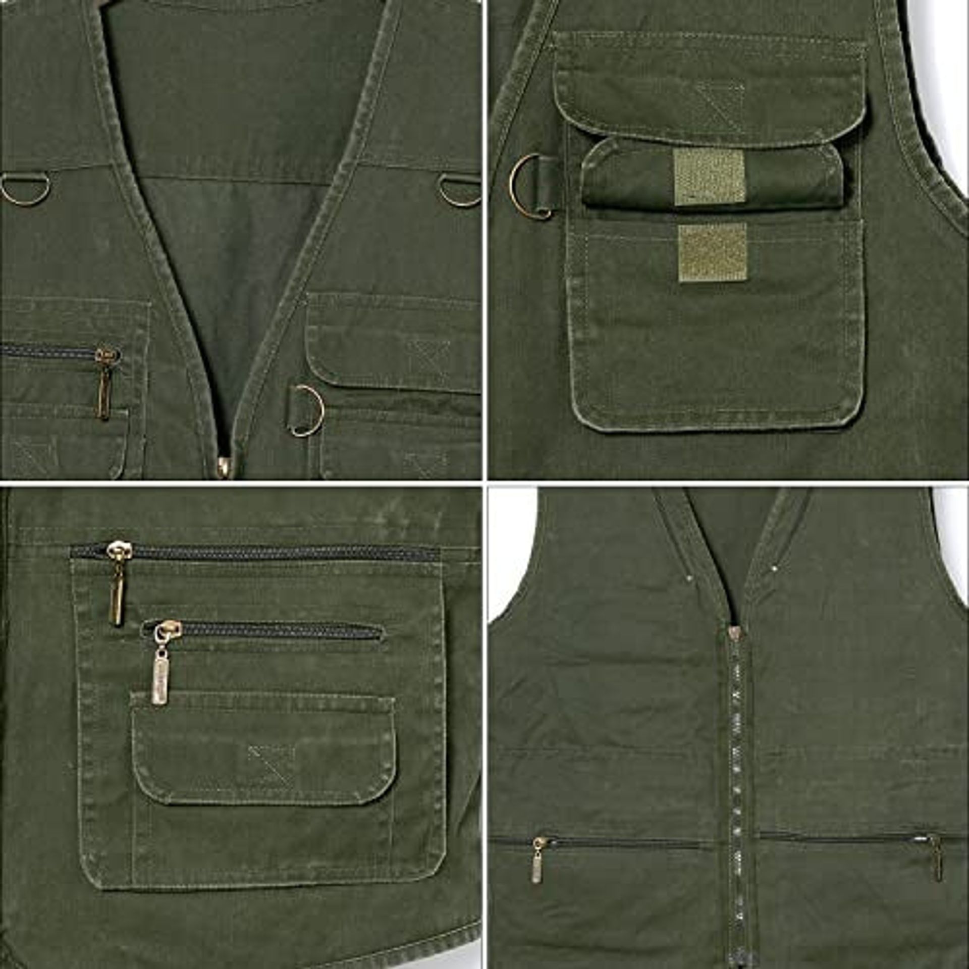 thumbnail image 2 of Multi-Pocket Vest For Men – Water Resistant Polyester For Hunting, Fishing, Hiking, Photography – Unisex 2 of 6