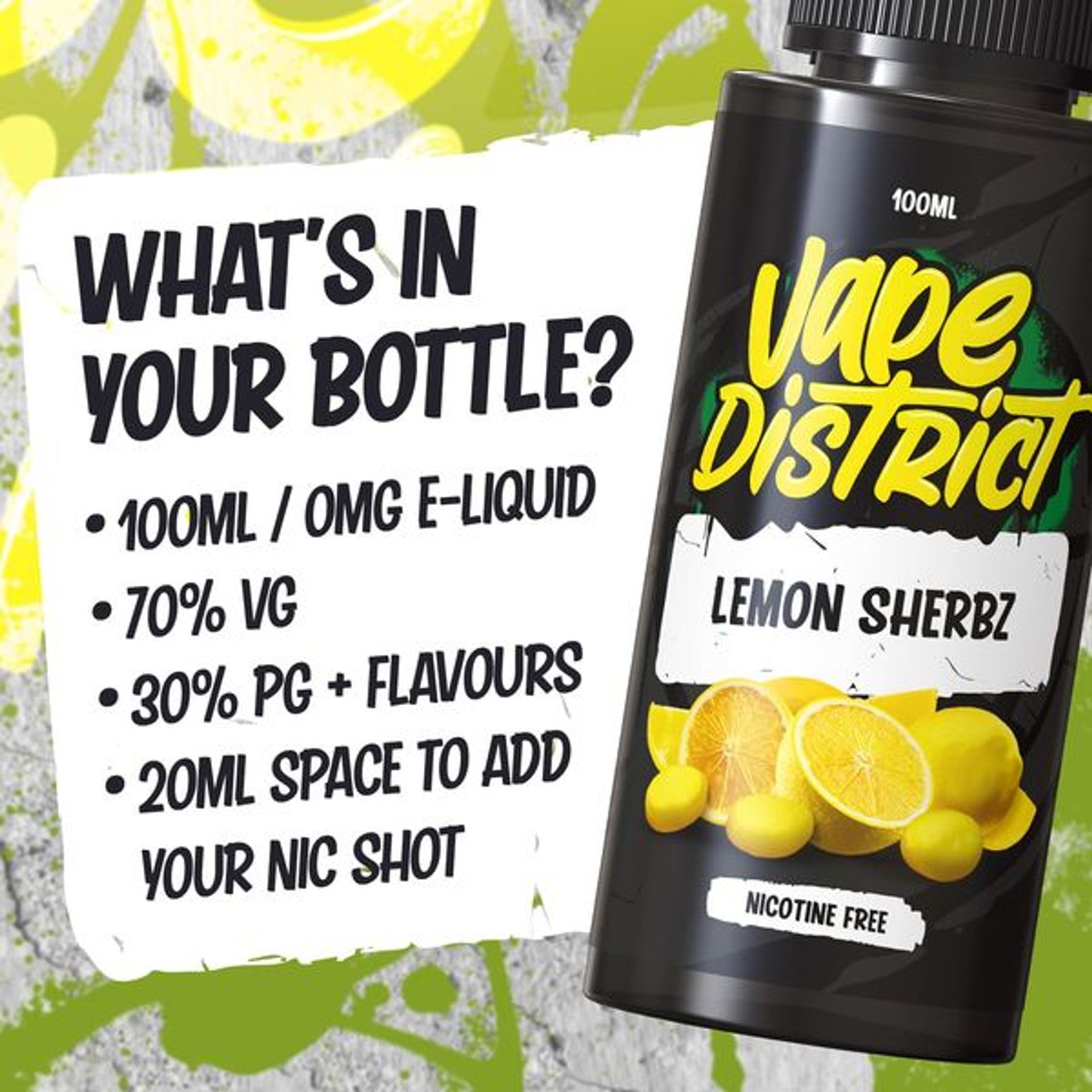 Vape District Vape Liquid 4 X 100ml Vanilla + Carakorny + Drum Licks + Le