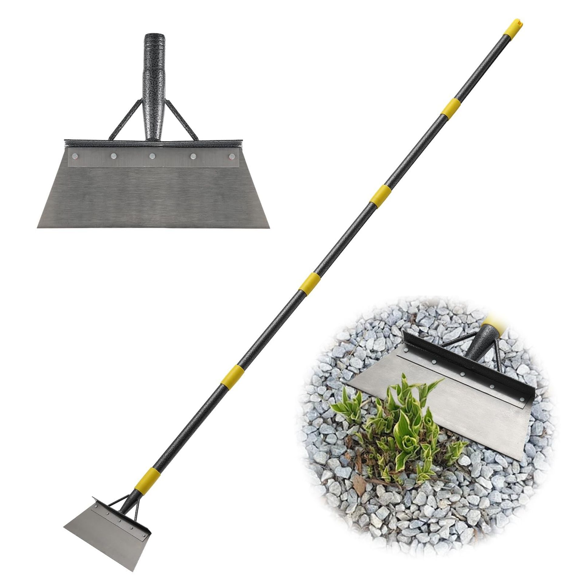 Garden Cleaning Shovel with 236cm Adjustable Handle – Multi-Use Tool for Weeding, Scraping & Ice Removal