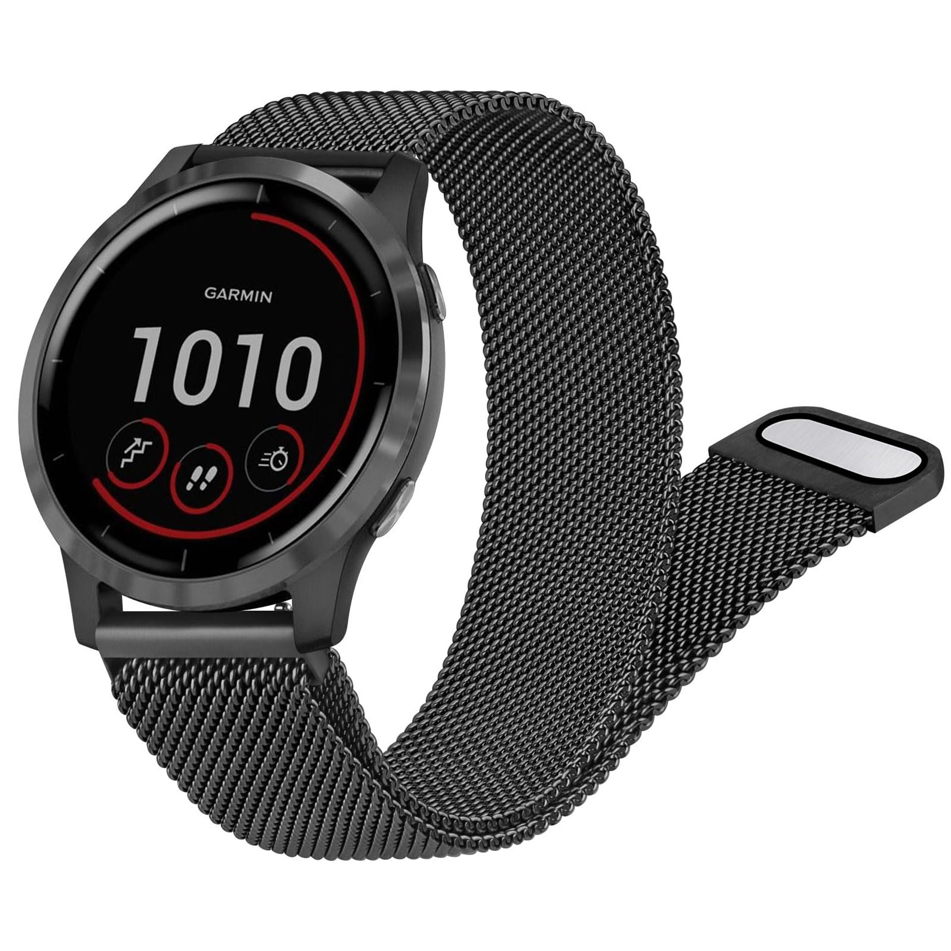 Zoye Metal Strap for Garmin Vivoactive 4, Garmin Venu 2,Garmin Venu 3-22mm Quick Release Band with Magnet for Garmin Vivoactive 4/Garmin Venu 2/3 (Rose)