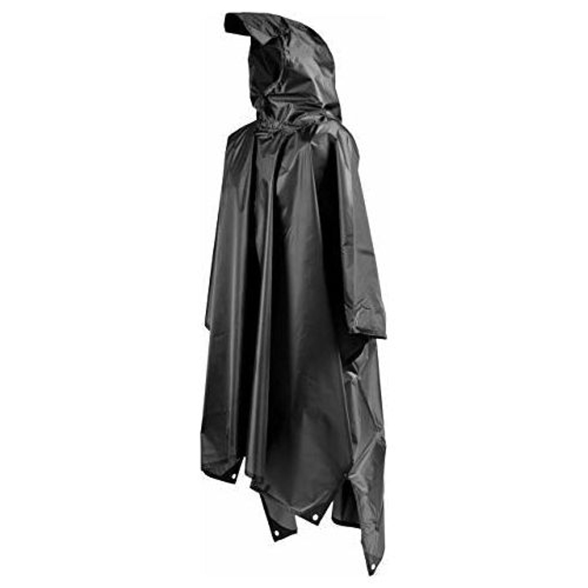 Bramble - Premium 3-in-1 Waterproof Rain Poncho, Sun Tarp & Mat - Black