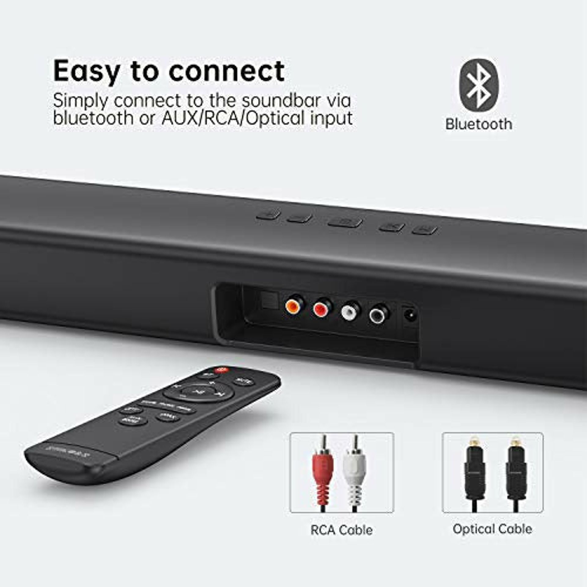 Soundbar,SAKOBS 60W 16-Inches Sound Bars For TV,3D Surround Sound
