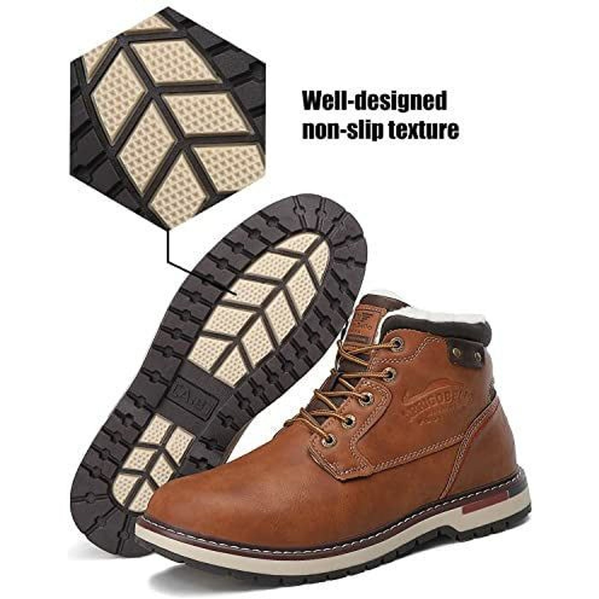 ARRIGO BELLO Winterschoenen voor heren, winterlaarzen, wandellaarzen, trekkinglaarzen, gevoerd, warm, antislip, maat 41-46, A Zwart, 43 EU
