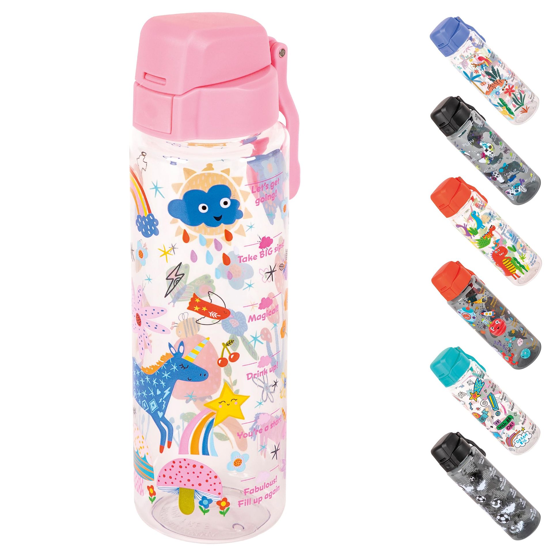 Magical Forest Kids Water Bottles 670ml | Leakproof & Lockable | BPA-Free | Freezer & Dishwasher Safe