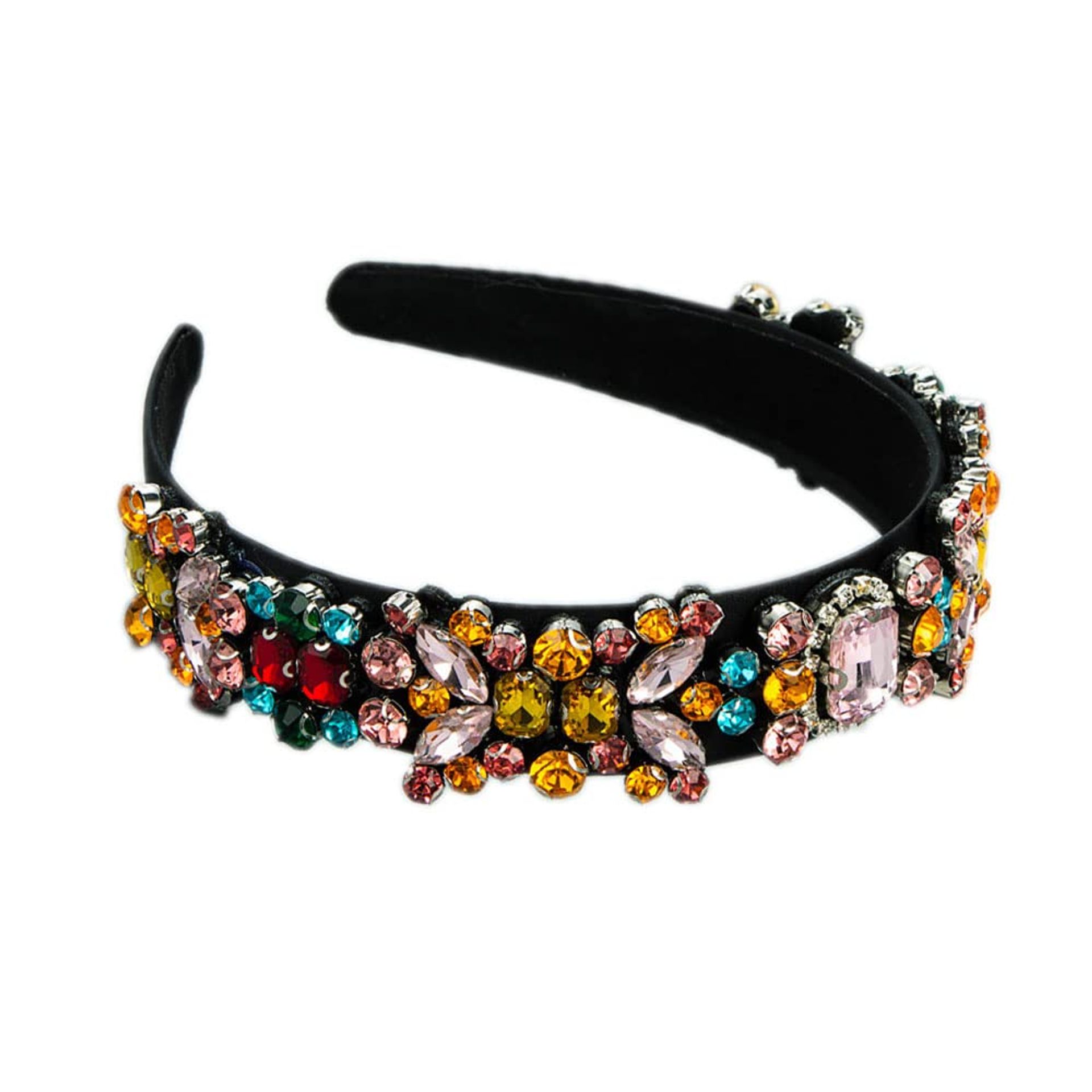 Crystal Rhinestone Headbands, for Women, Plastic Wide Bling Glitter Headband Wide Hairbands, Party Wedding Headpiece Hair Accessories (hairband_1ColorCry)