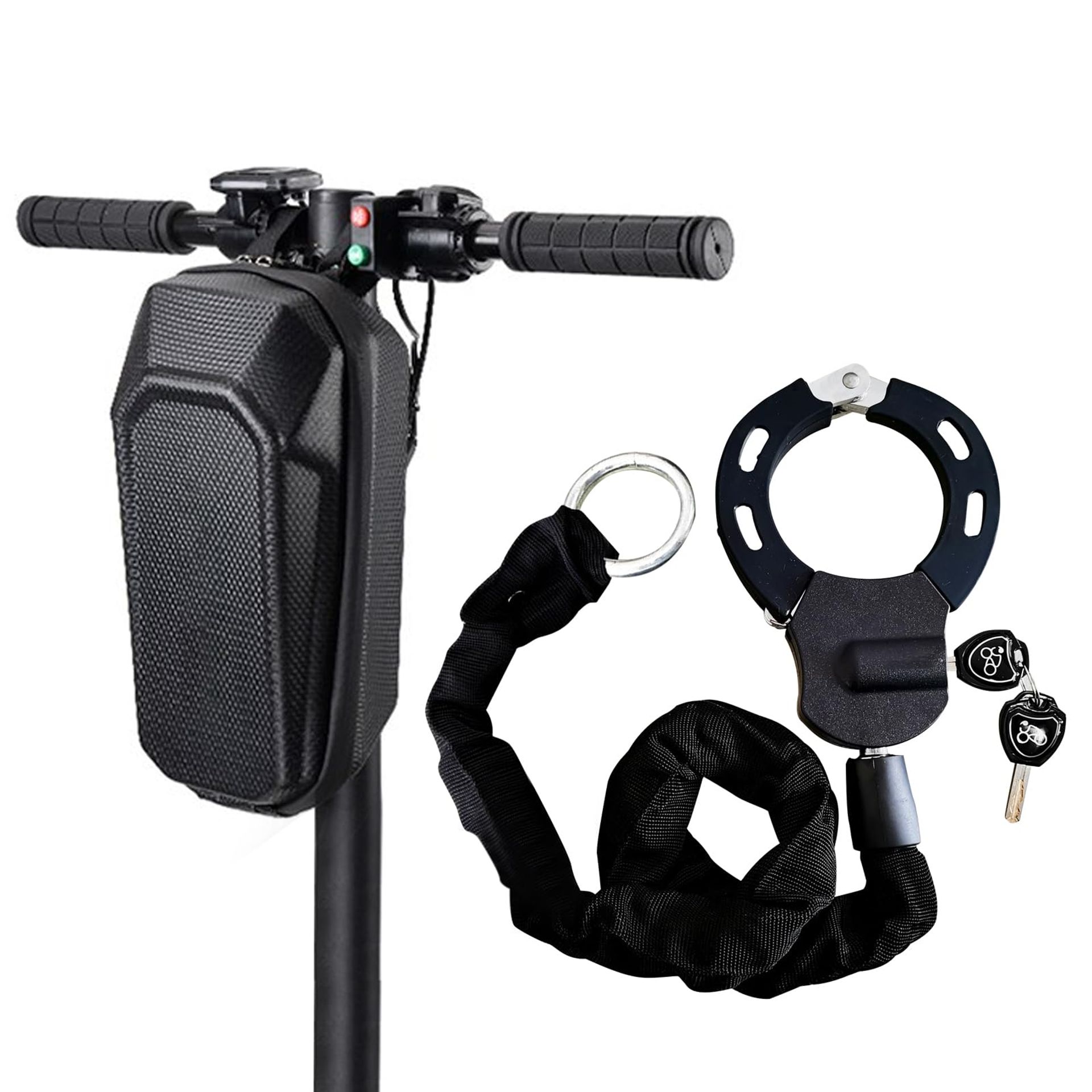 Heavy Duty Bicycle Chain Lock for Bike, Scooter & Motorcycle - 100cm Steel Security with 3 Keys & Protective Cover