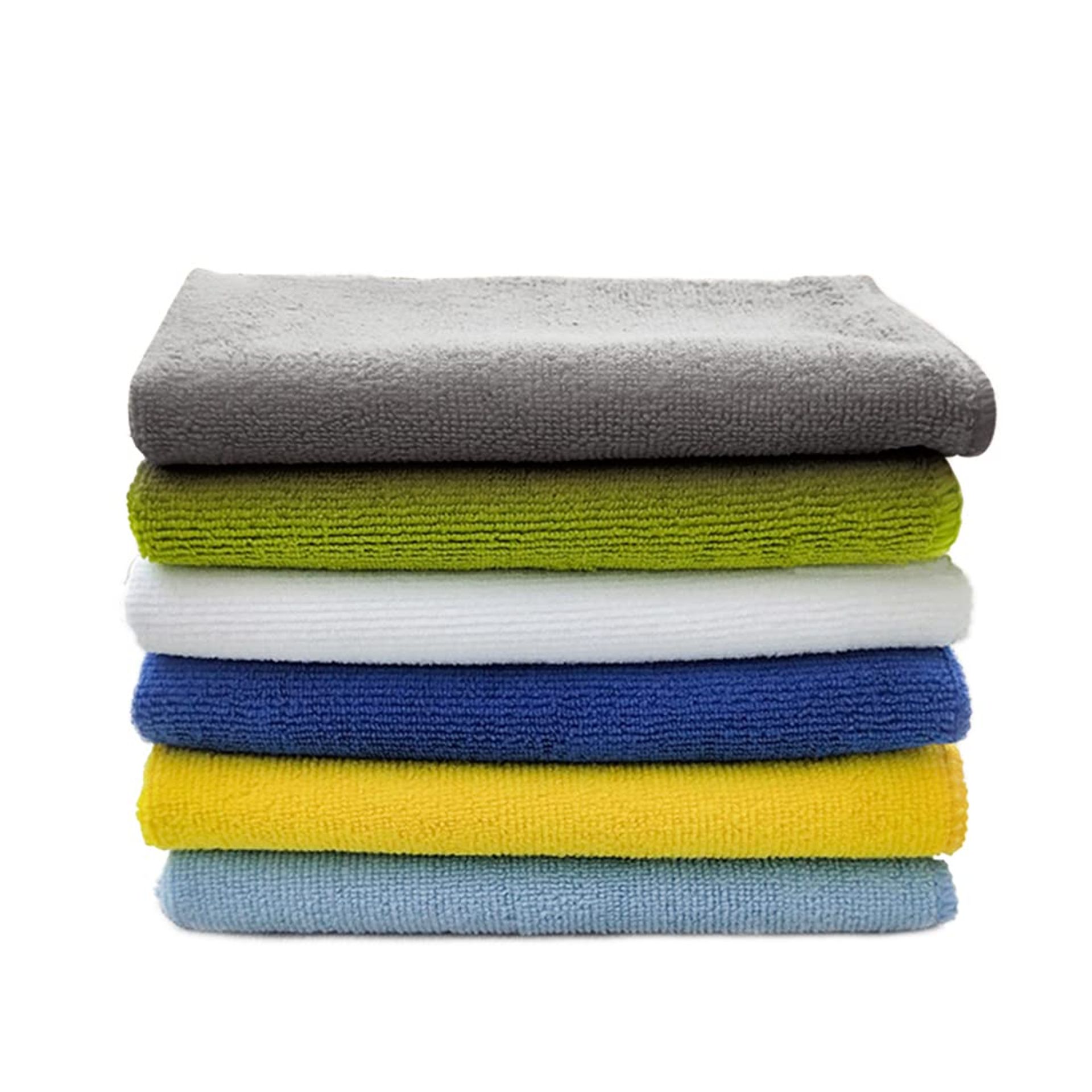 CQT Microfiber Reusable Cleaning Cloths, 40x40cm, 6-Pack - Perfect for Kitchen & Home Cleaning