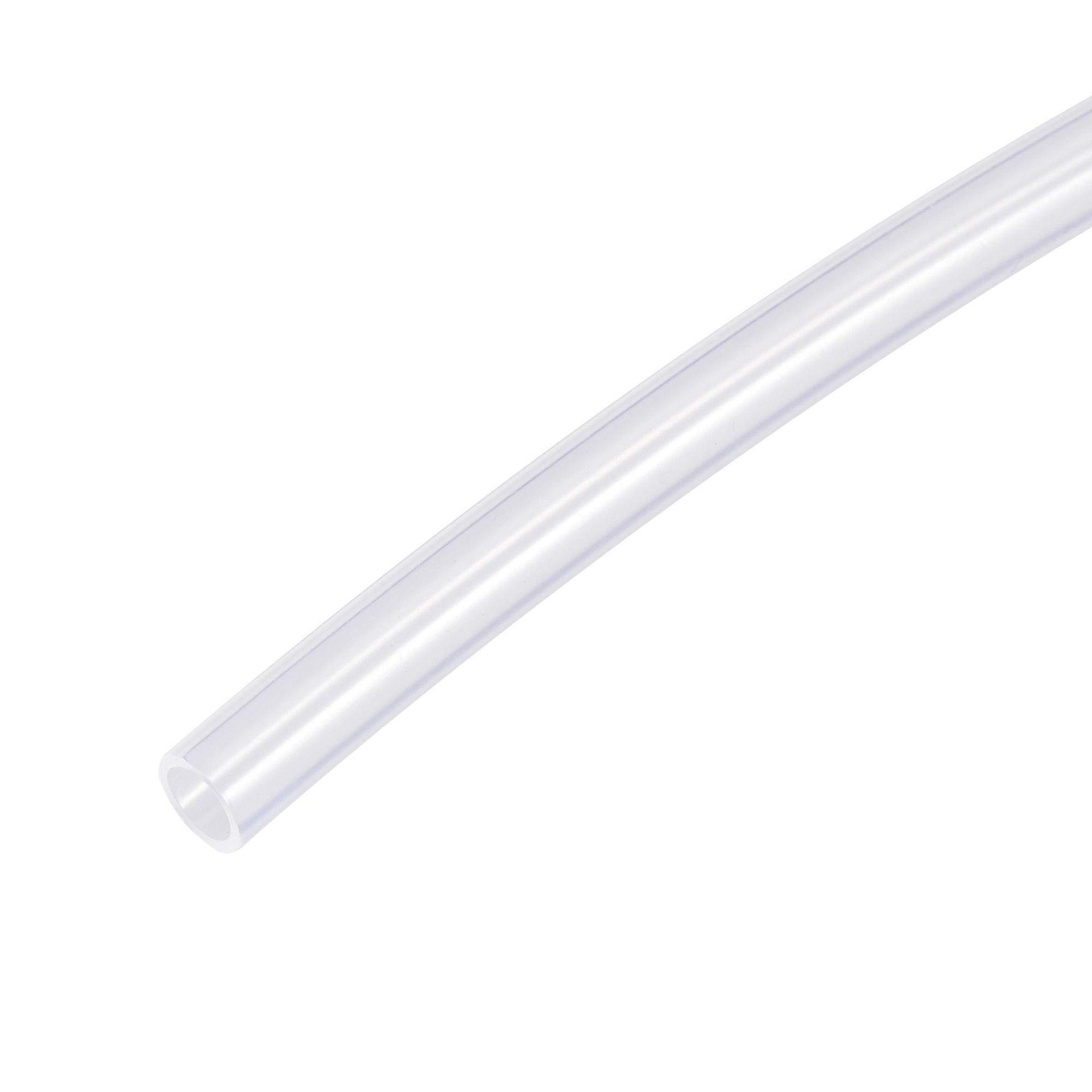 sourcing map PTFE Tubing Hose High Temperature Tube Pipe Insulating 3D Printer Hose 8mm ID x 10mm OD x 4.92ft Transparent