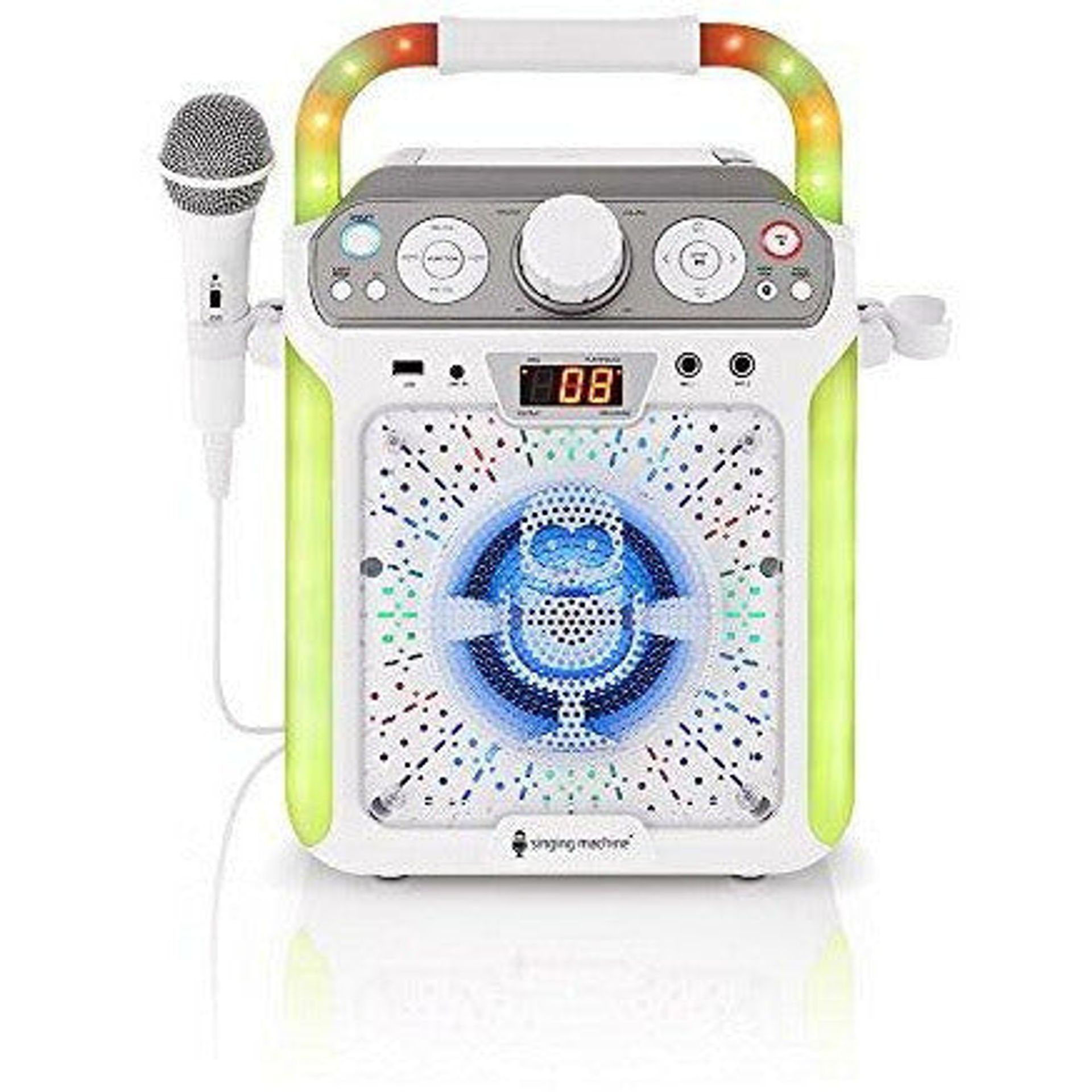 Singing Machine SML682BTW Bluetooth And CD Karaoke Machine With