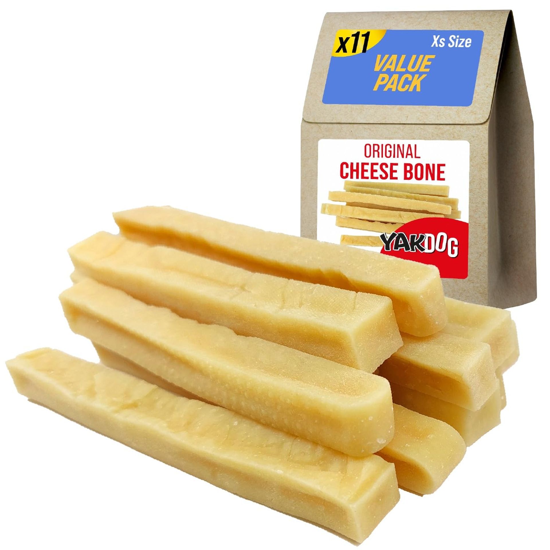 Cheese Sticks for Dogs Long-Lasting Natural Himalayan Chew Treats - Size S Pack of 11
