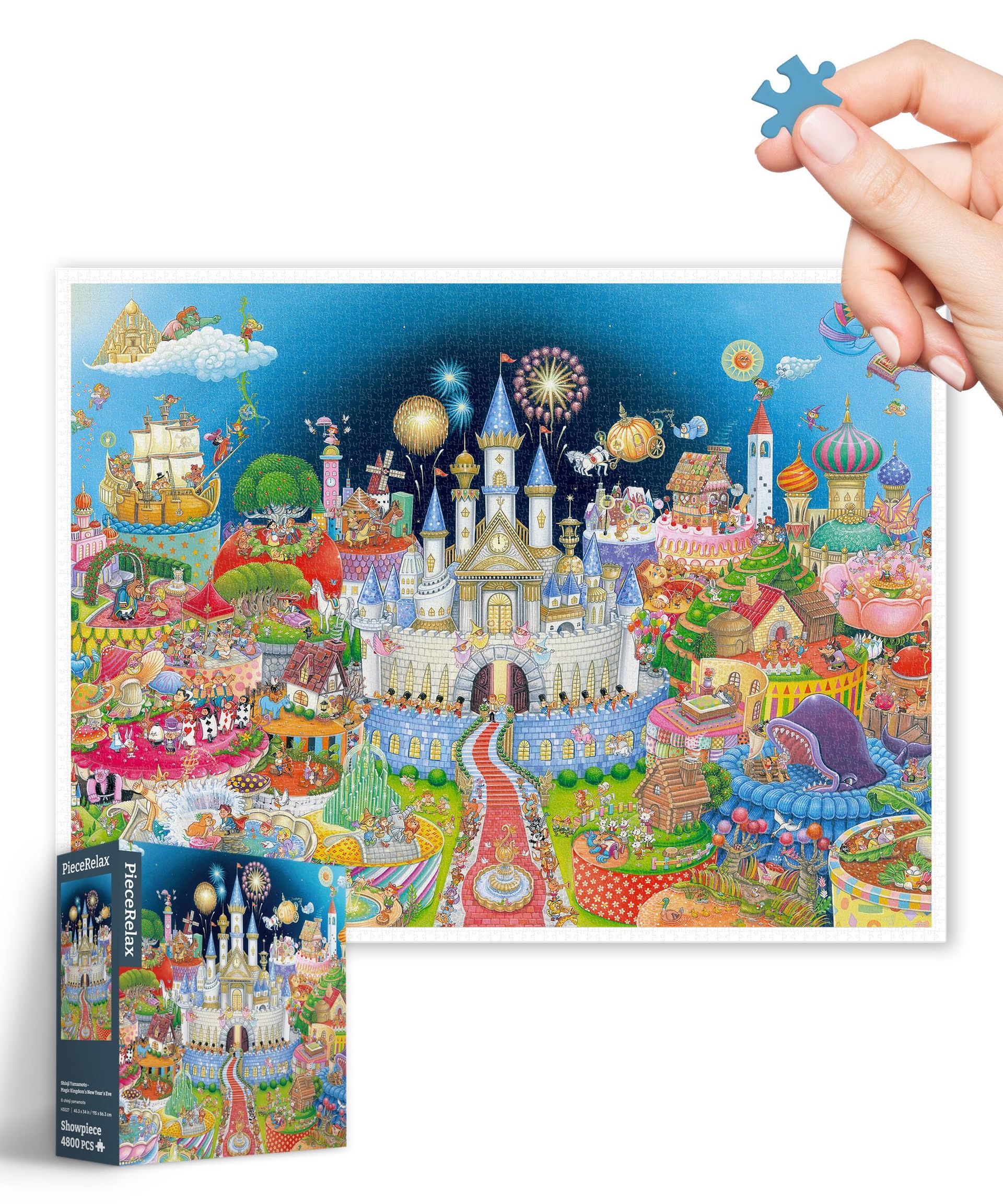 4800 Piece Jigsaw Puzzle for Adults - Shinji Yamamoto Magic Kingdom Scene with Extra Small Pieces, Relaxing Puzzle Game & Gift Idea
