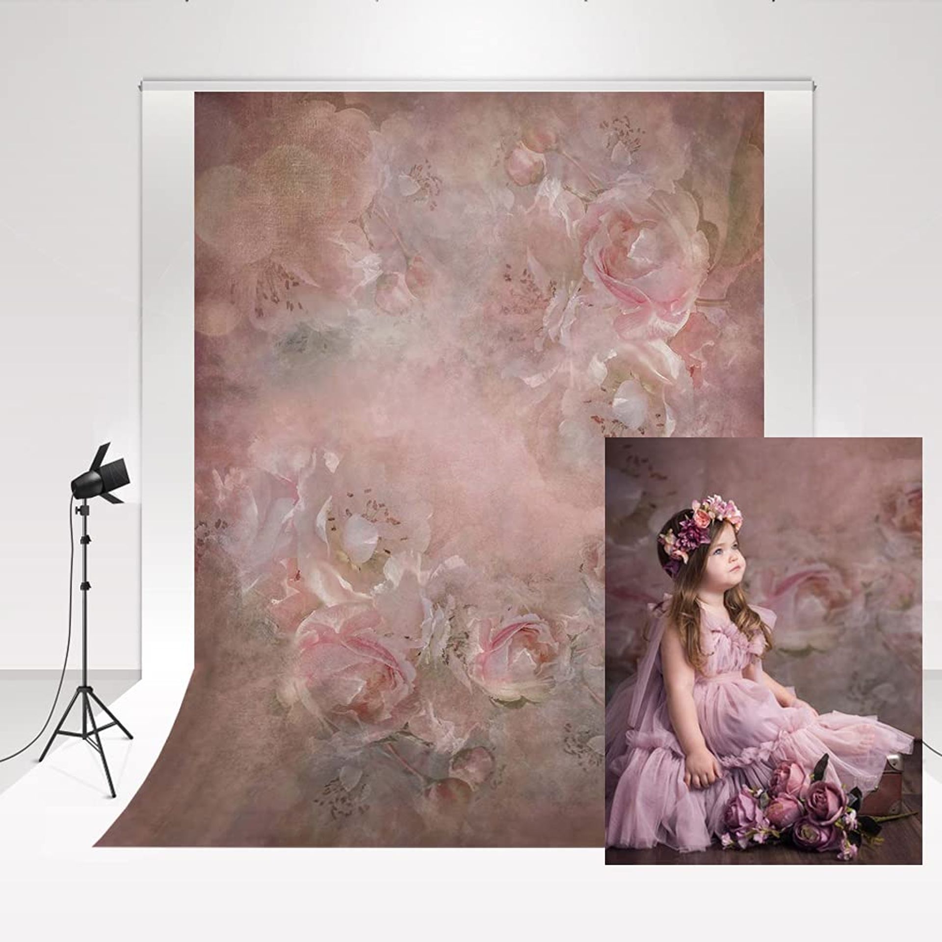 Textured Floral Photography Backdrop 5x7ft – Abstract Studio Background for Portraits, Weddings & Events