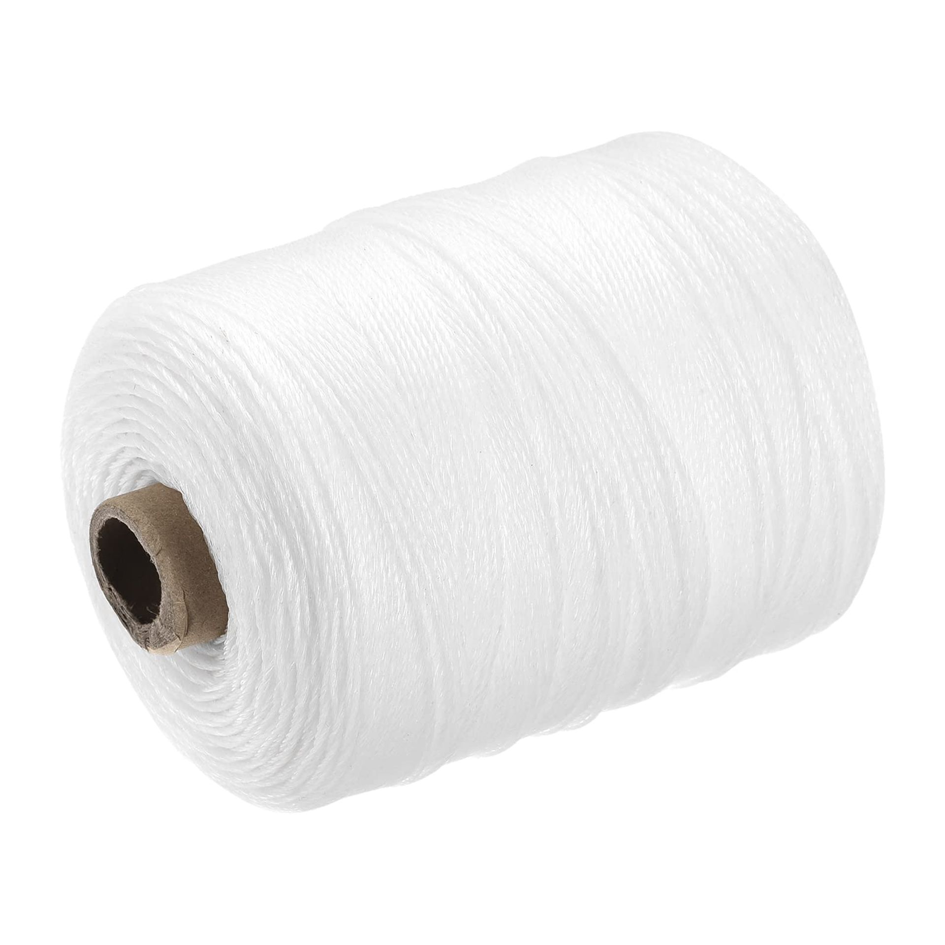sourcing map Twisted Mason Line Nylon Twine String Cord White 600M/656 Yard 1MM Dia for Netting, Landscaping, Home Improvement, DIY Projects, Crafting, Masonry, Gardening