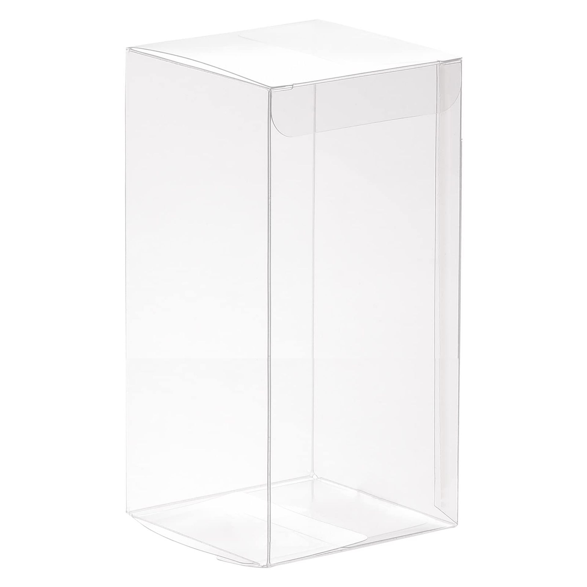 Clear Plastic Gift Boxes 60x60x120mm with Protective Film for Parties & Events - Pack of 30