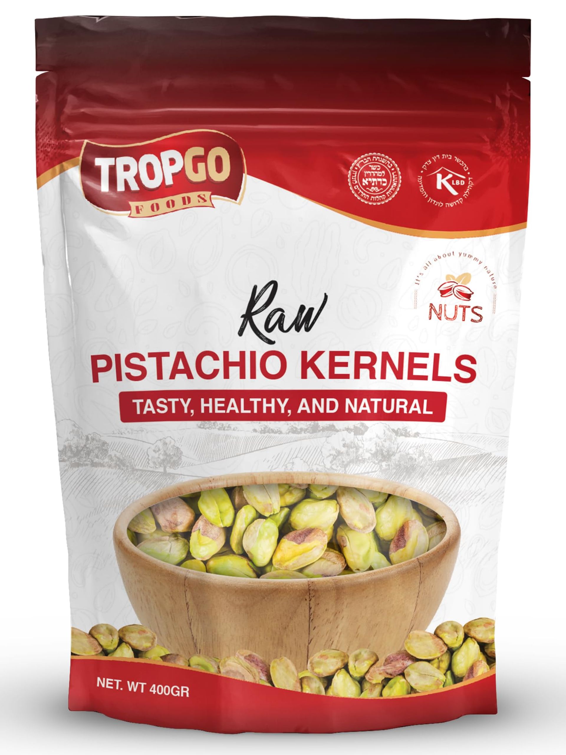 Raw Pistachio Kernels Sweet & Creamy Premium Quality Healthy Snack Nuts - Natural 400g