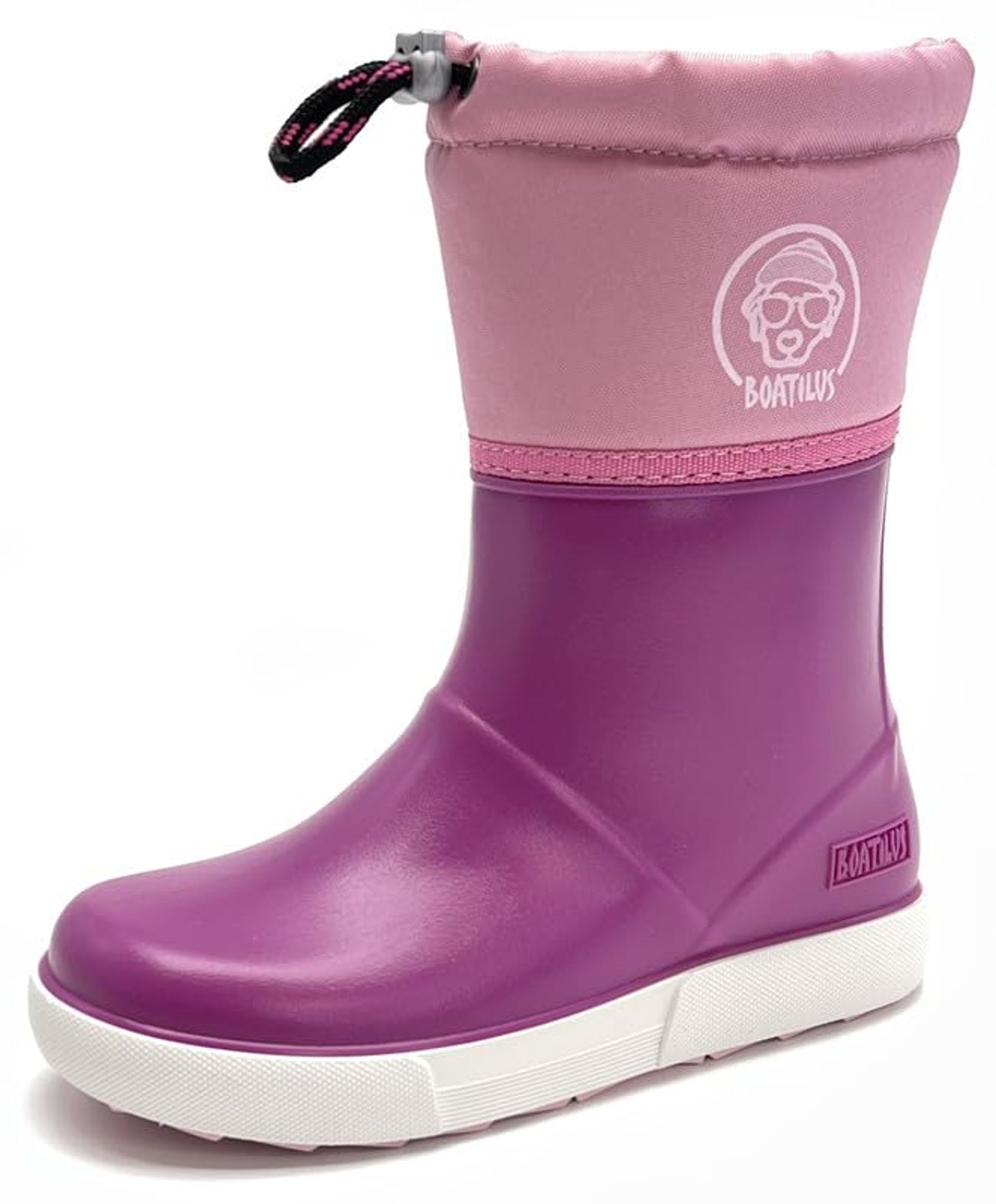 Unisex Kids Eco-Friendly Lined Rain and Snow Boots with Warm Fleece Interior - Fuxia 8.5 UK