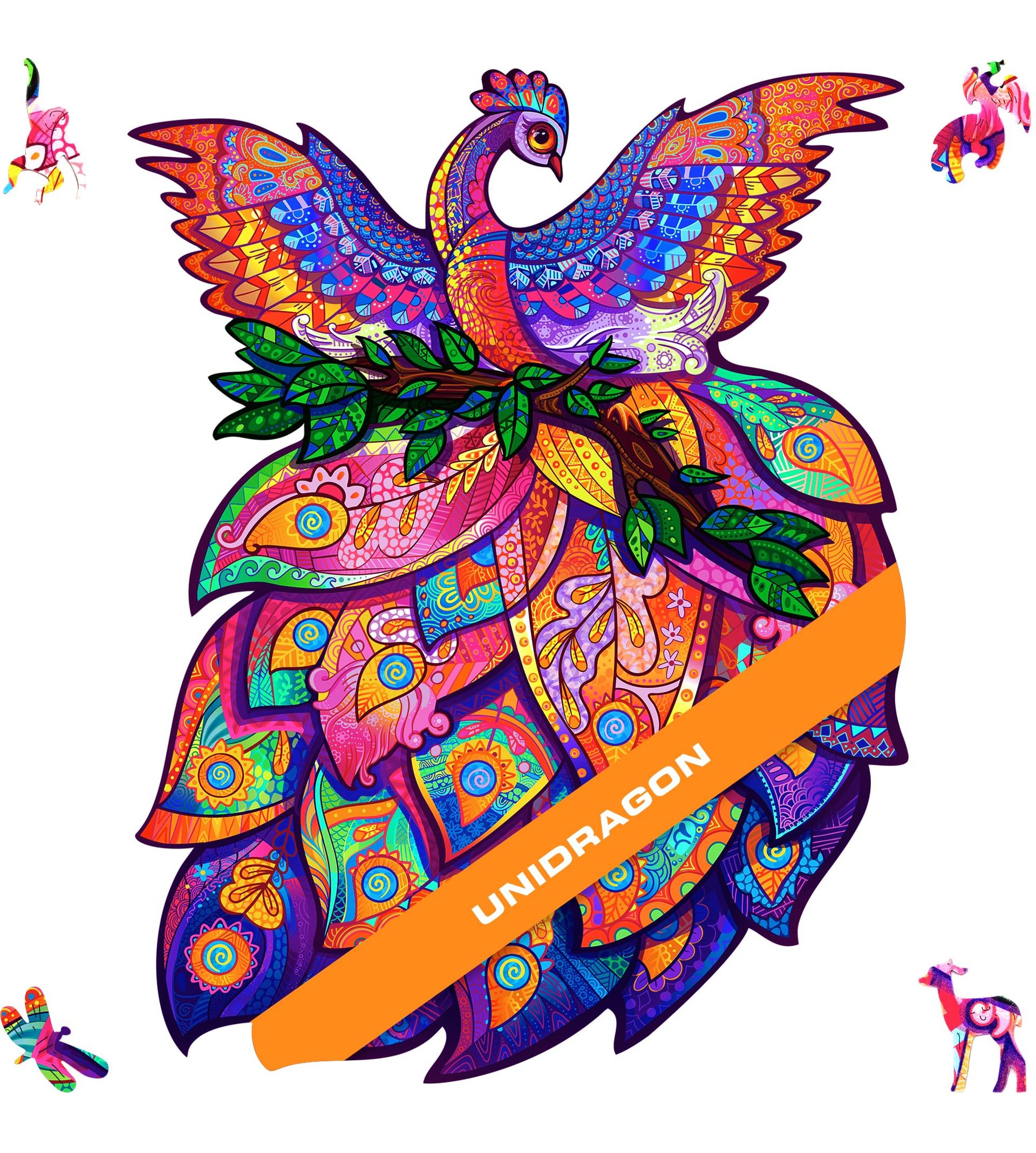 Original Wooden Jigsaw Puzzle Fairy Bird 198pcs - Unique Animal Pieces, Medium Size, Family Fun & Gift Idea