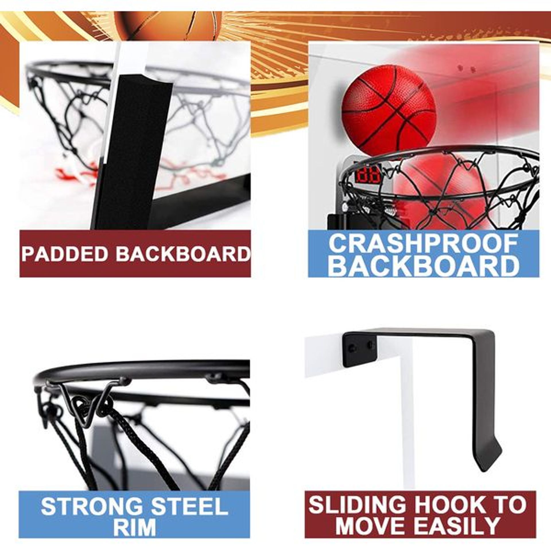 STAY GENT Binnen LED Basketbalkoepel met 4 Ballen