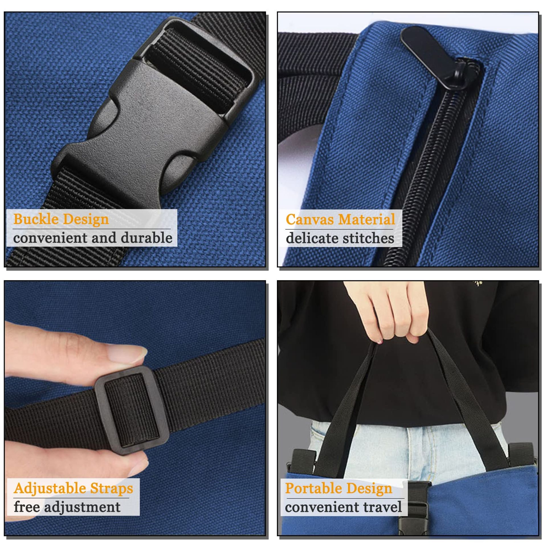 Multifunctional Canvas Wrench Roll Bag - Foldable Spanner & Tool Storage Organizer