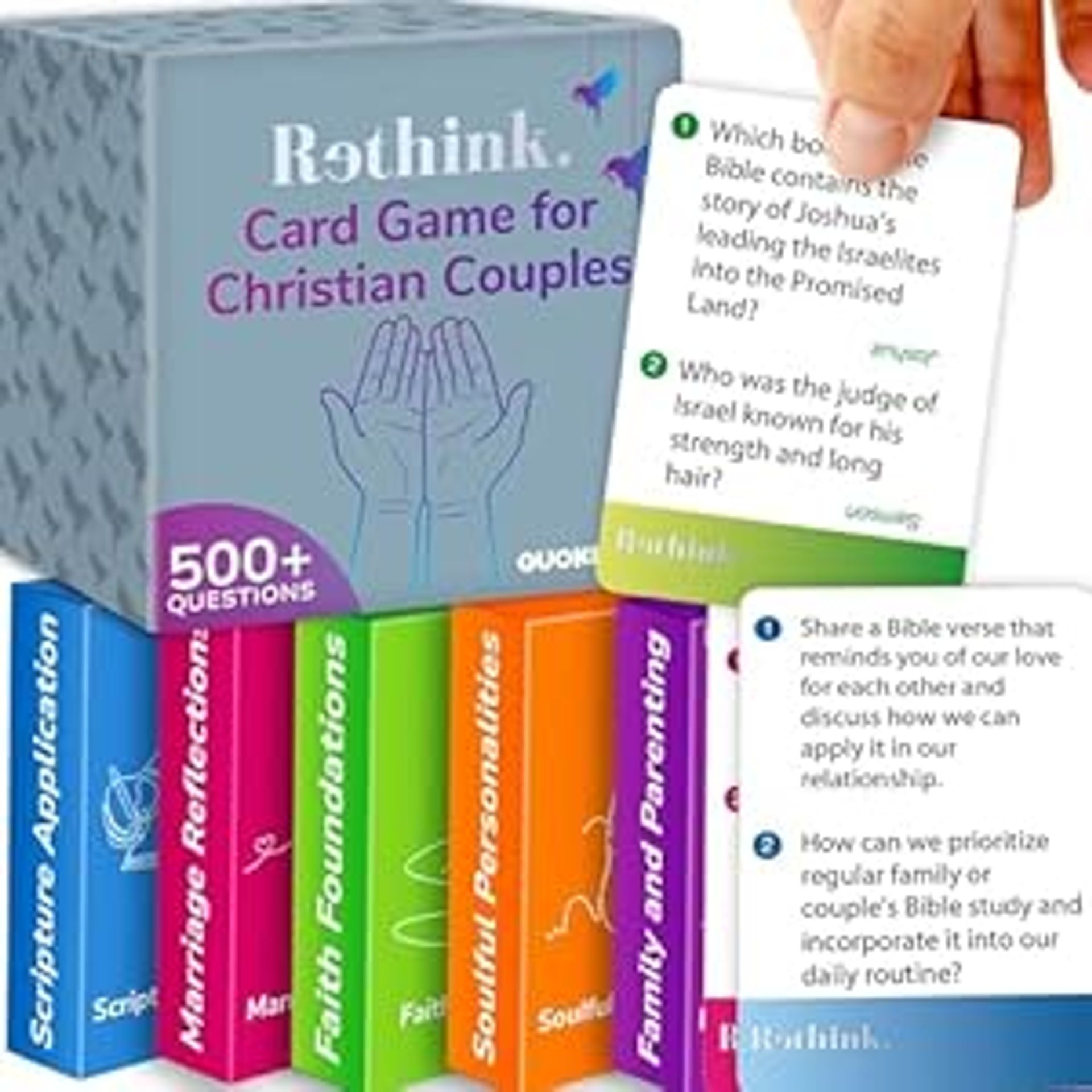 Christian Couples Conversation Cards Game with 250 Thoughtful Questions – Strengthen Relationships, Perfect Wedding or Anniversary Gift