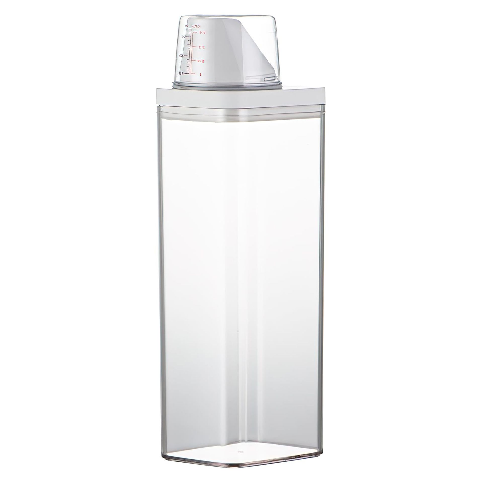 1900ml Washing Powder & Food Storage Container - Airtight, Clear Dispenser