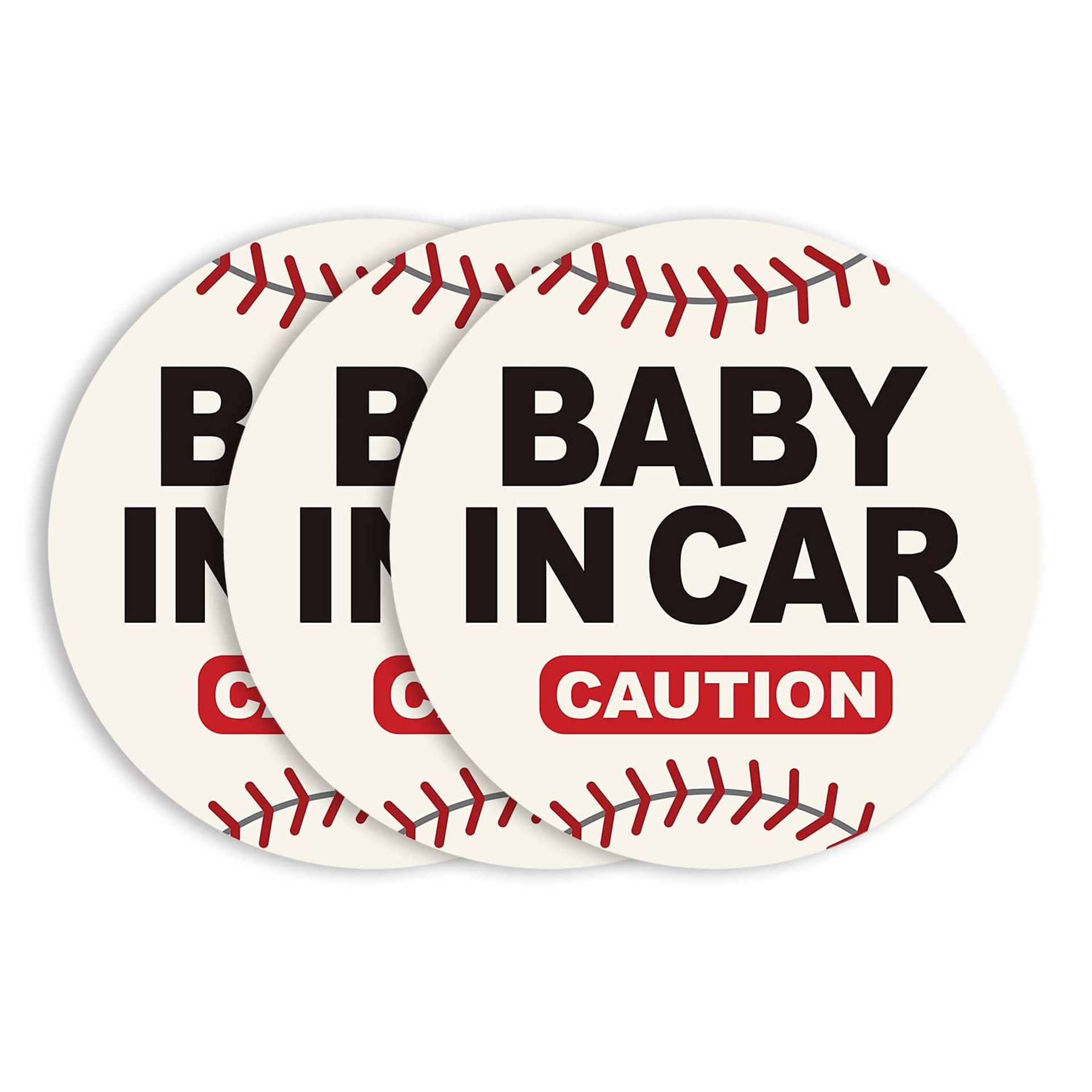 Baby in Car Magnet_Circular Type (3 Pack) (Navy/Blue)