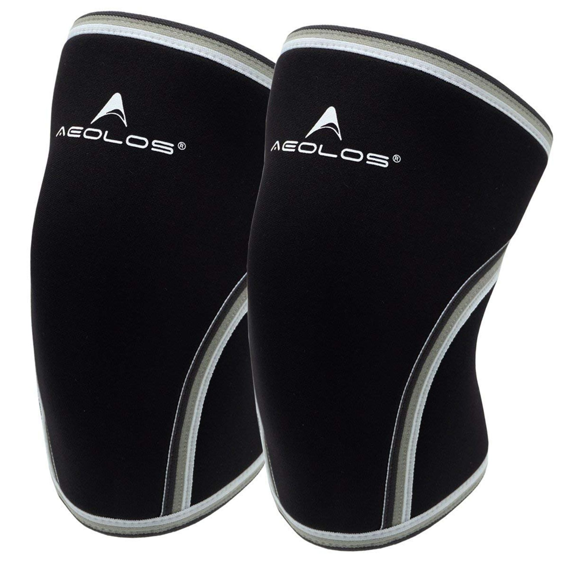 Knee Compression Sleeves 7mm Neoprene Support for Weightlifting, Squats & Gym Training - Black Small