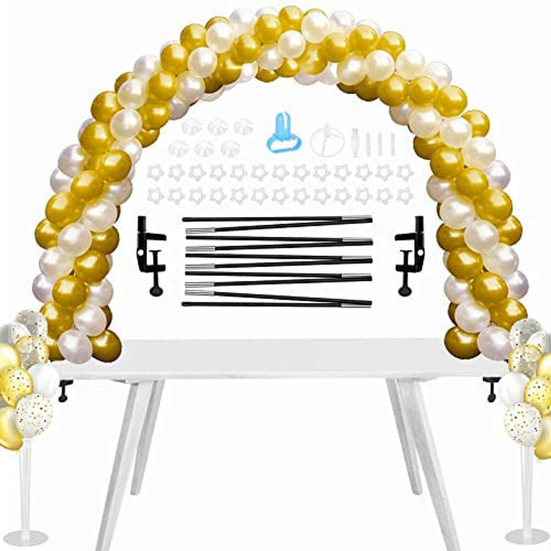 OBOVO Reusable Balloon Arch Kit, 10 Ft Adjustable Balloon Arch Stand Set