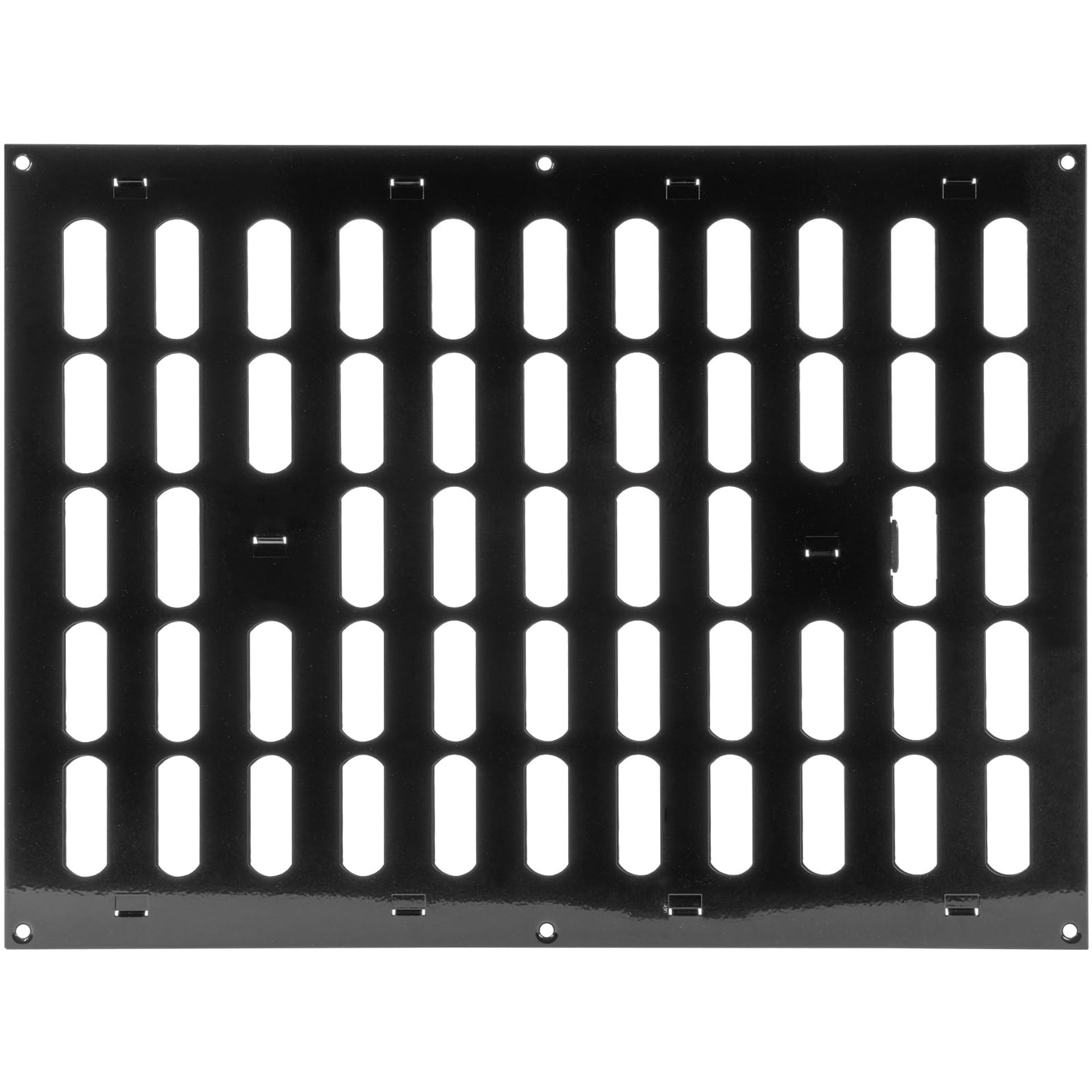 Adjustable Air Vent Cover Metal Wall Ceiling Grille Indoor Outdoor Register - Black 16" x 12"