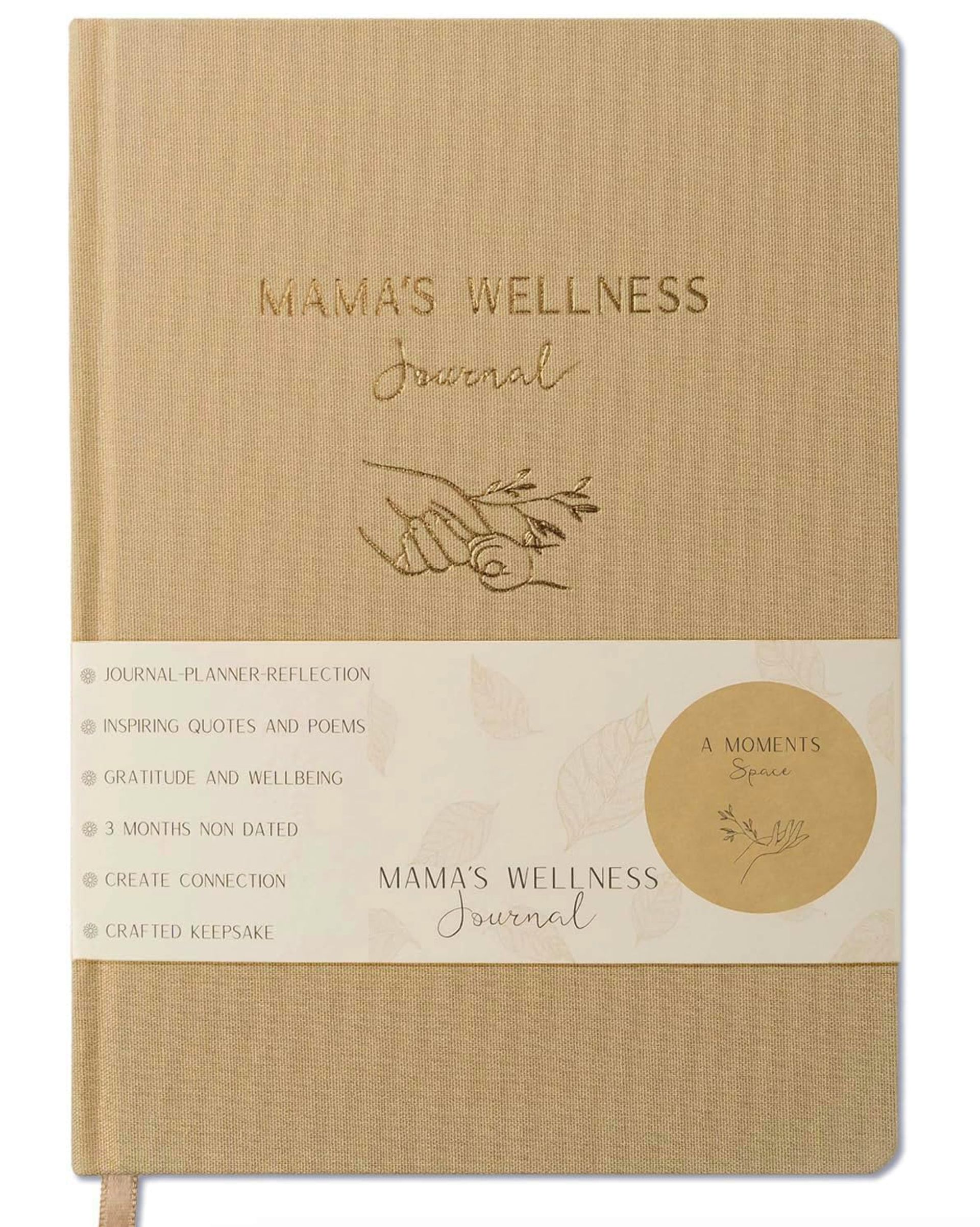 Mama’s Wellness Journal Guided Self-Care Planner for Mums Mindfulness & Gratitude Undated Daily Layout - Sand Mustard