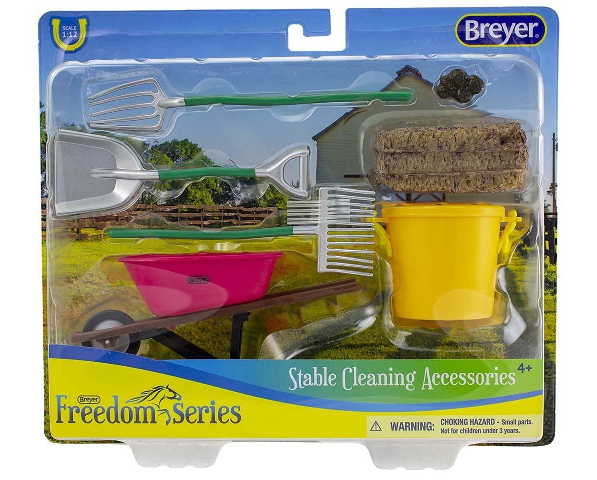Stable Cleaning Accessories 1:12 Scale Horse Care Playset with Tools and Manure - Multi-Colour 61074
