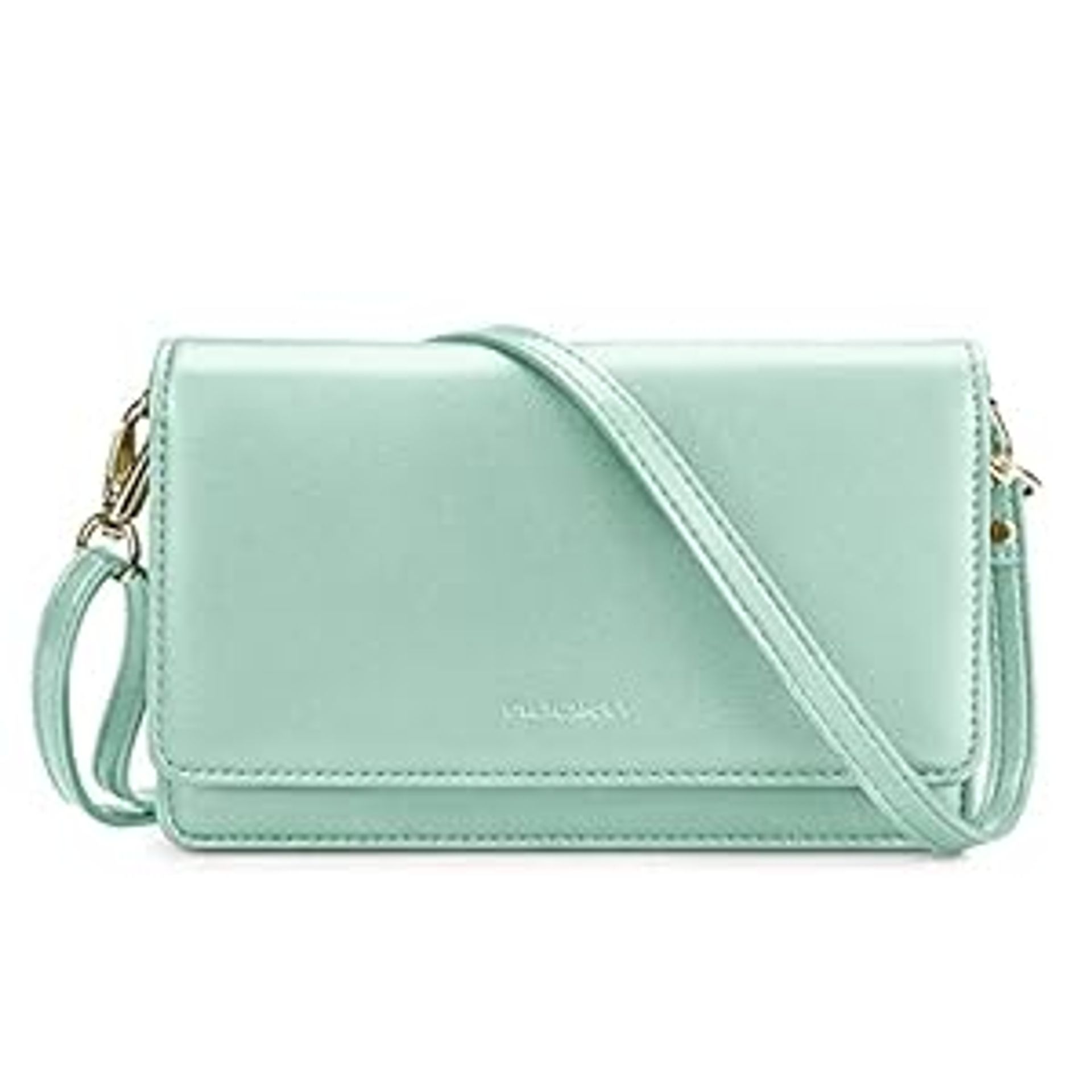Stylish Green Faux Leather Crossbody Bag for Women with Adjustable Strap