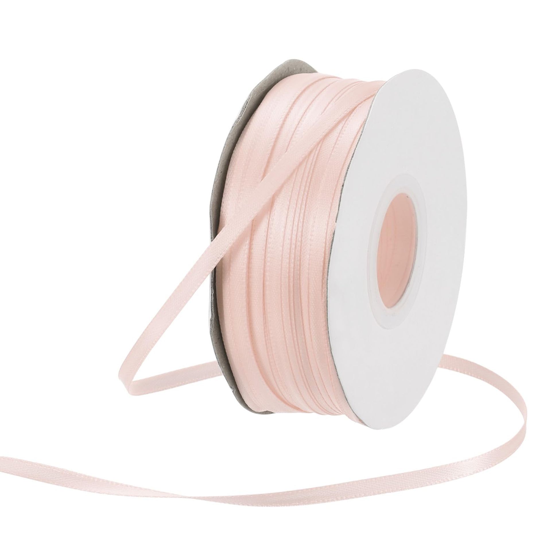 Rebower 38mm Satin Ribbon 91m Thick Double Face Grosgrain Silk Ribbon, [for Gift Wrapping, Hair Bows, Wedding, Cake, Flower] - 100 Yard/300ft/ Hot Pink