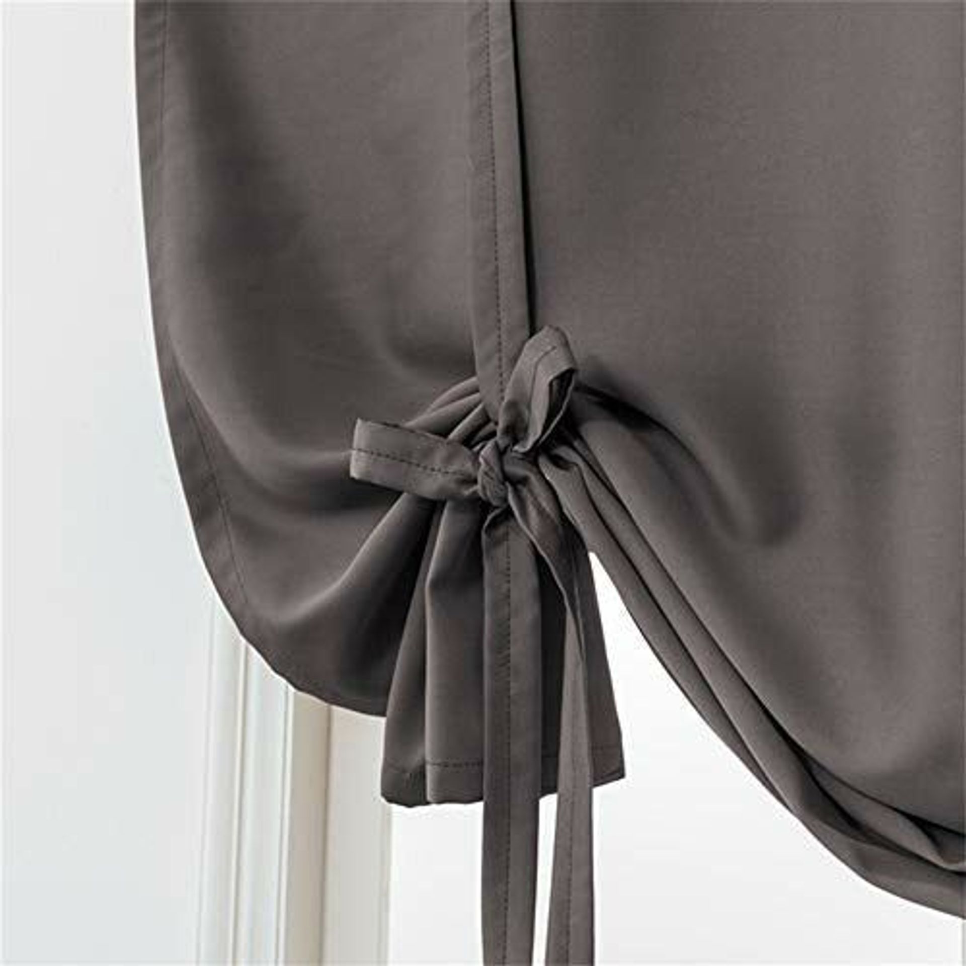 DONREN Aqua Balloon Shades Room Darkening Blackout Fabric Curtain - Adjustable Thermal Insulated Tie Up Curtain Panel for Bedroom (42 W x 63 inches Long, 1 Panel): Panels