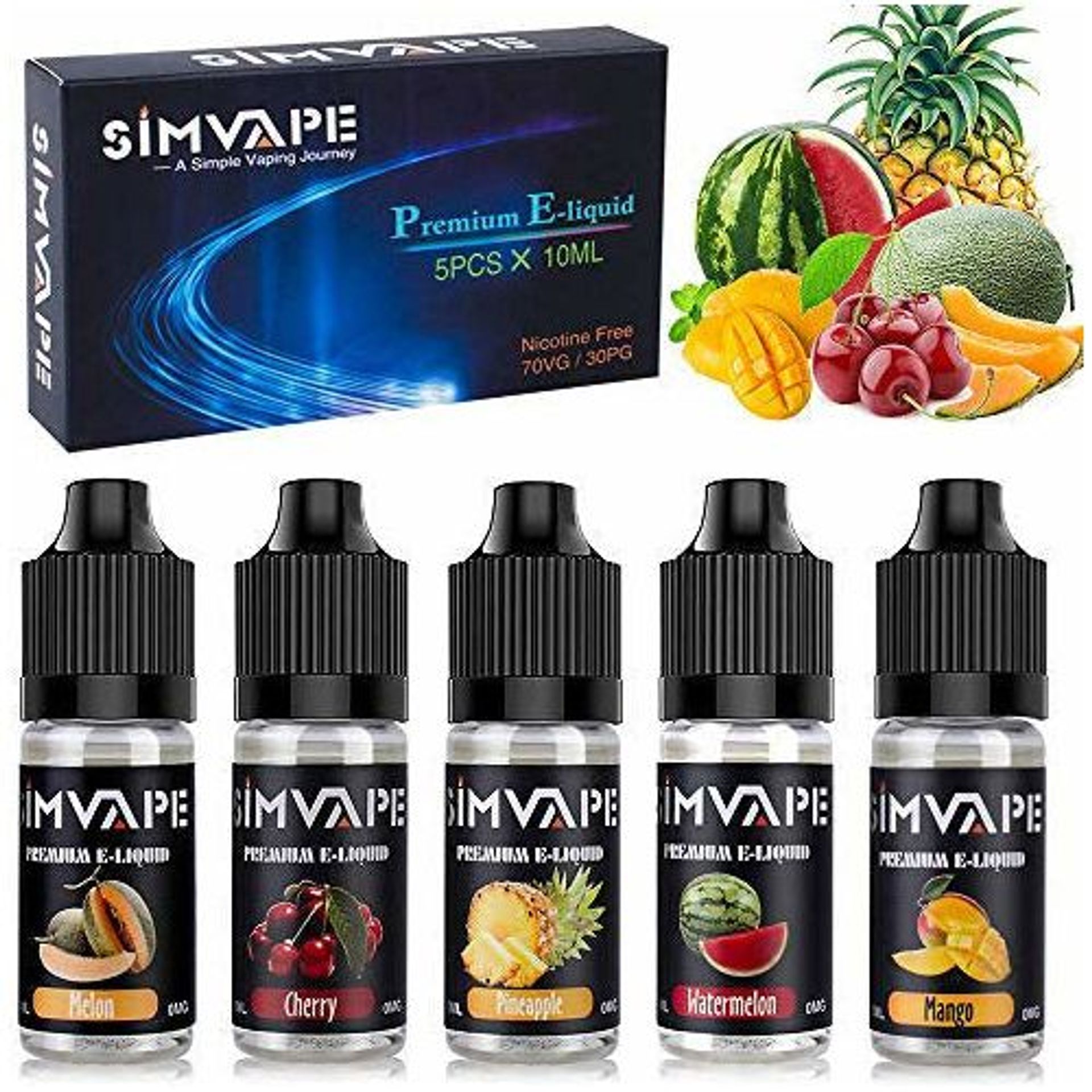 e liquid amazon E Liquid 5x10ml,Vape Liquid For E Cigarettes Starter Kit/Vape Pen/Mod,SIM
