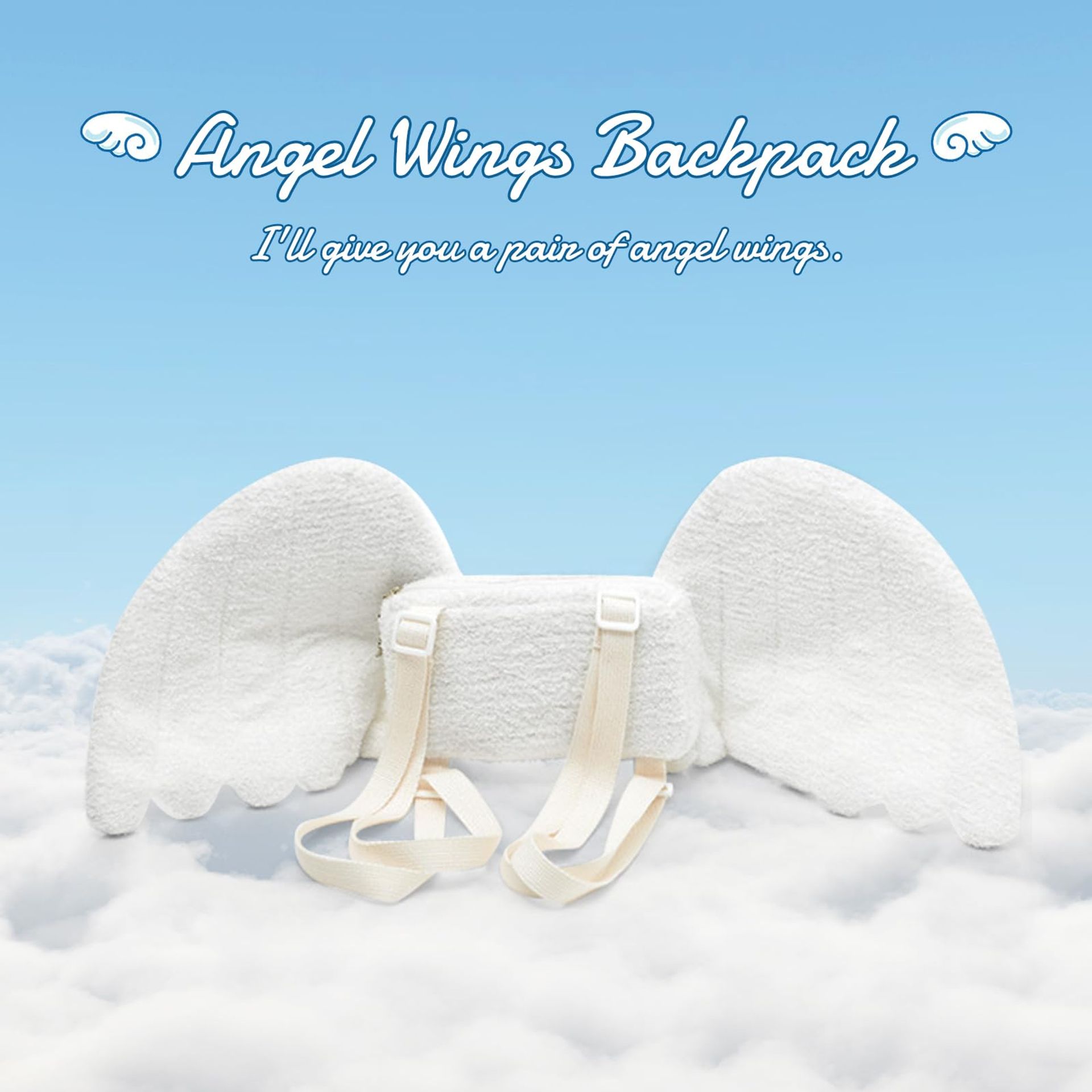 Angel Wings Plush Backpack for Costume or Cosplay YOMORIO Womens Cute Wings Mini Bag Lolita Angel Bag Cosplay  main image 2